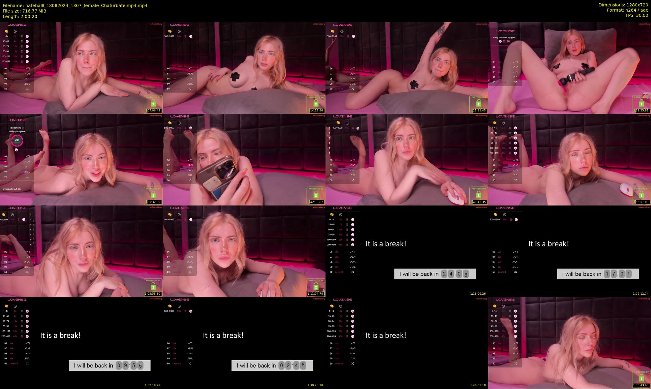 natehalll — 121 minute Chaturbate female cam show recording, 720p, Aug 18, 2024