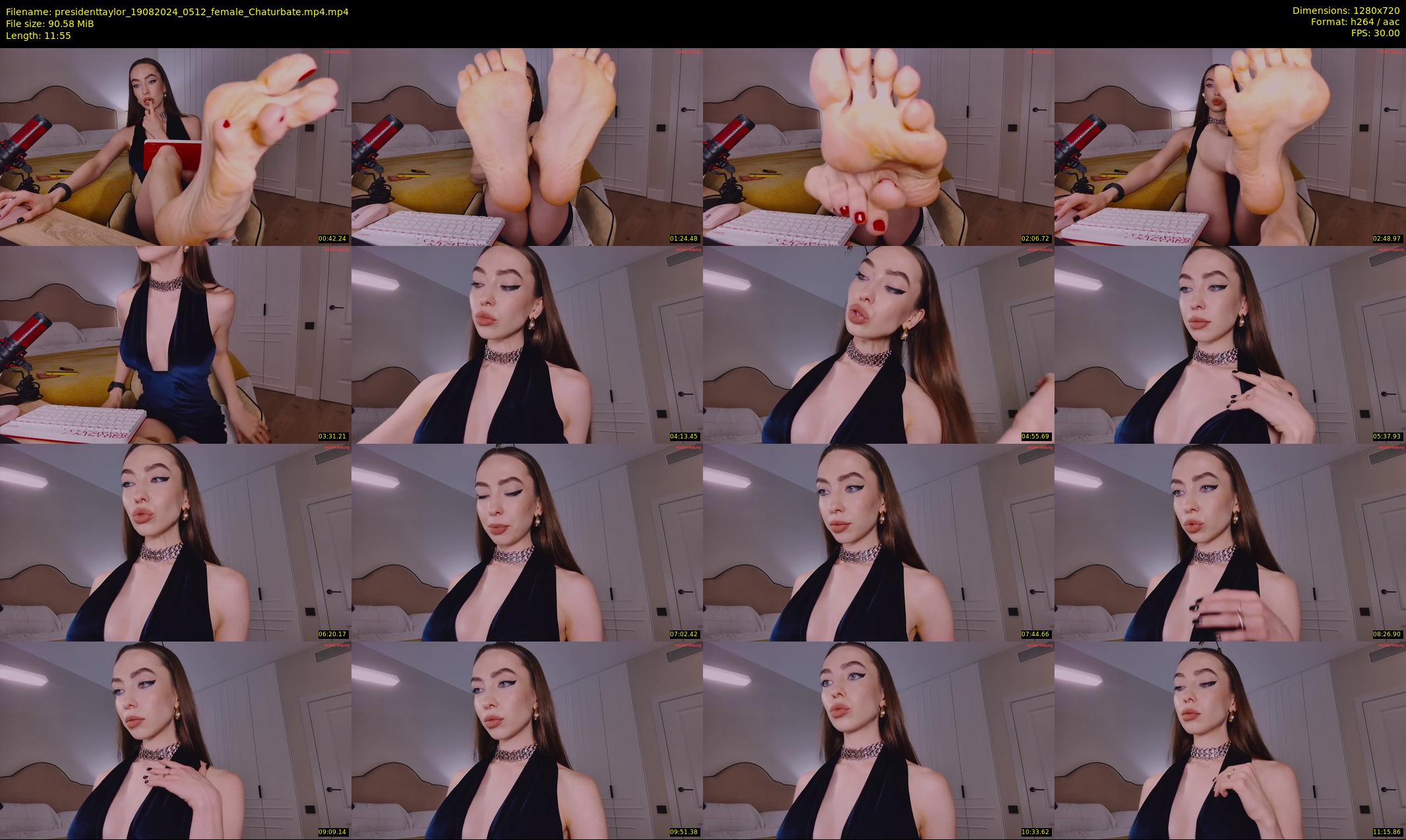 presidenttaylor — 12 minute Chaturbate female cam show recording, 720p, Aug 19, 2024