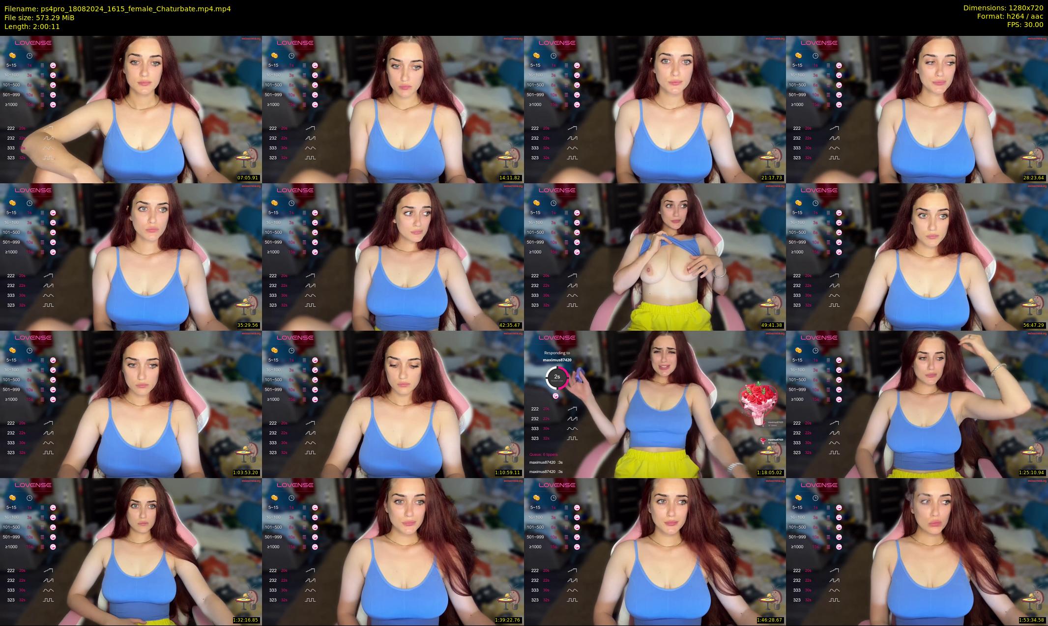 ps4pro — 121 minute Chaturbate female cam show recording, 720p, Aug 18, 2024