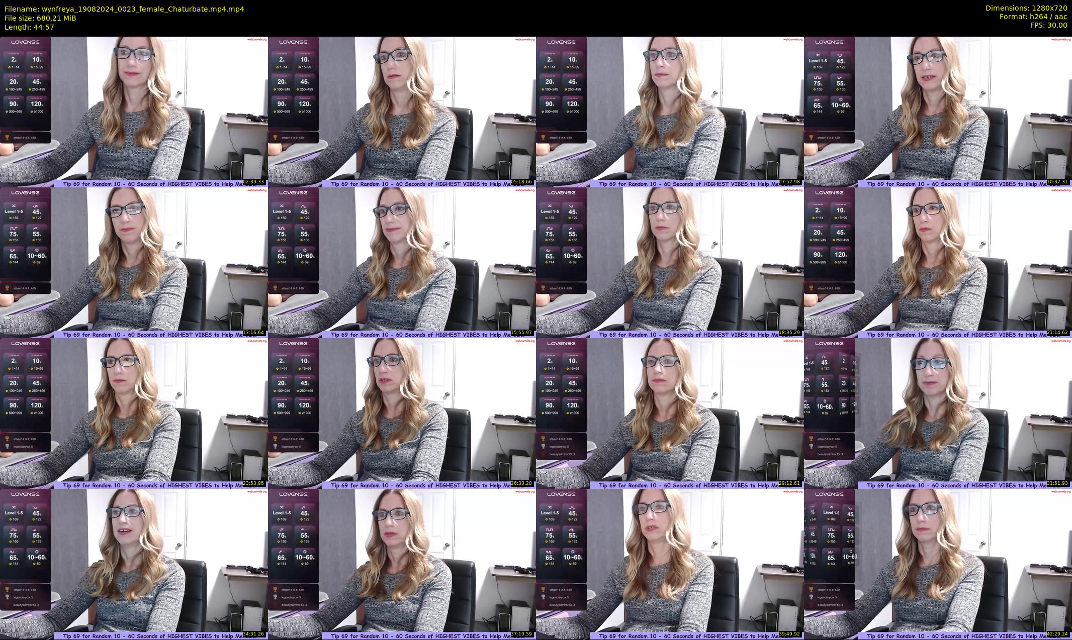 wynfreya — 45 minute Chaturbate female cam show recording, 720p, Aug 19, 2024