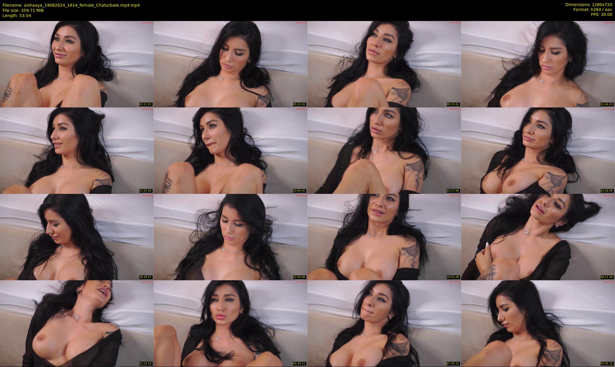 aishaaya — 54 minute Chaturbate female cam show recording, 720p, Aug 19, 2024