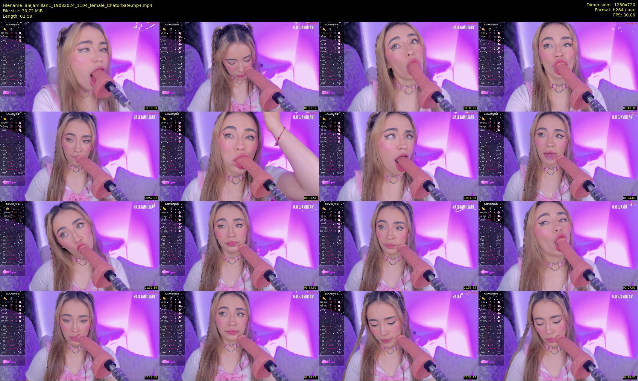 alejamillan1 — 3 minute Chaturbate female cam show recording, 720p, Aug 19, 2024
