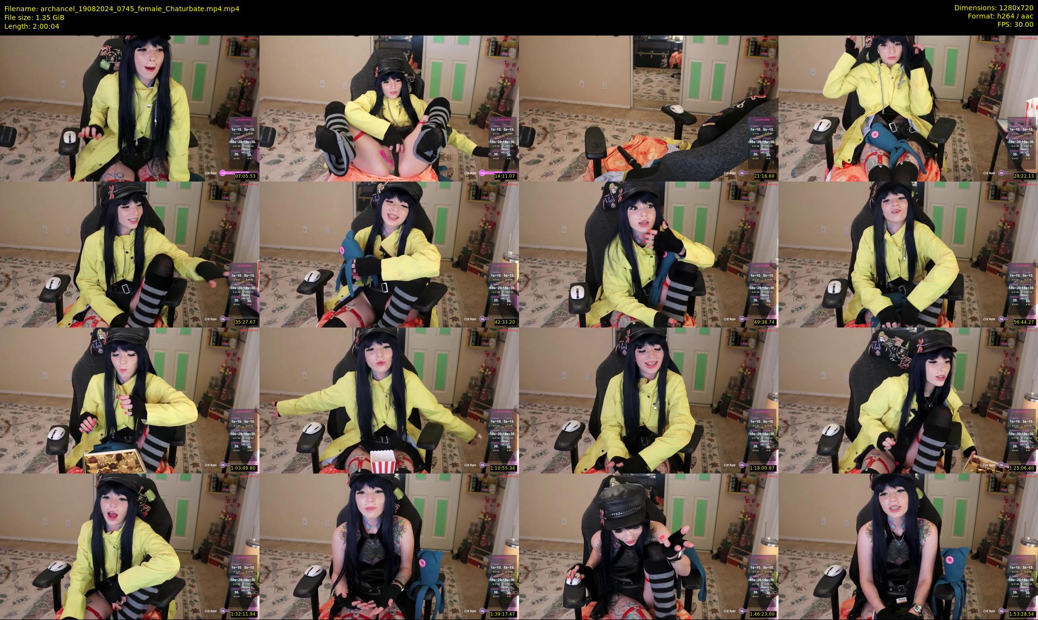 archancel — 121 minute Chaturbate female cam show recording, 720p, Aug 19, 2024