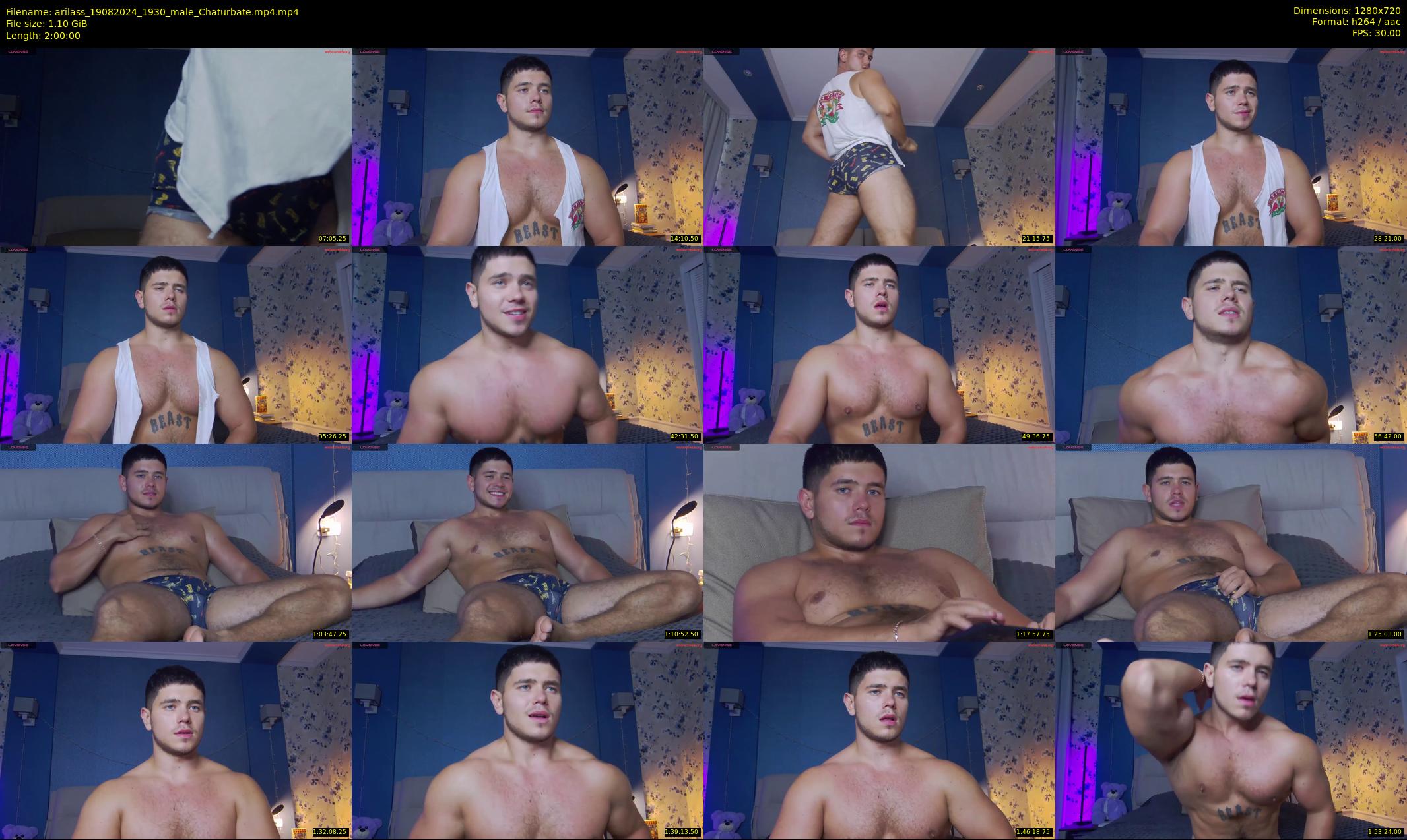 arilass — 120 minute Chaturbate male cam show recording, 720p, Aug 19, 2024