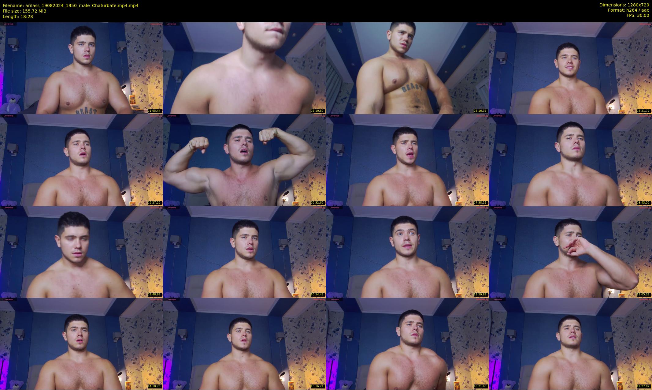 arilass — 19 minute Chaturbate male cam show recording, 720p, Aug 19, 2024
