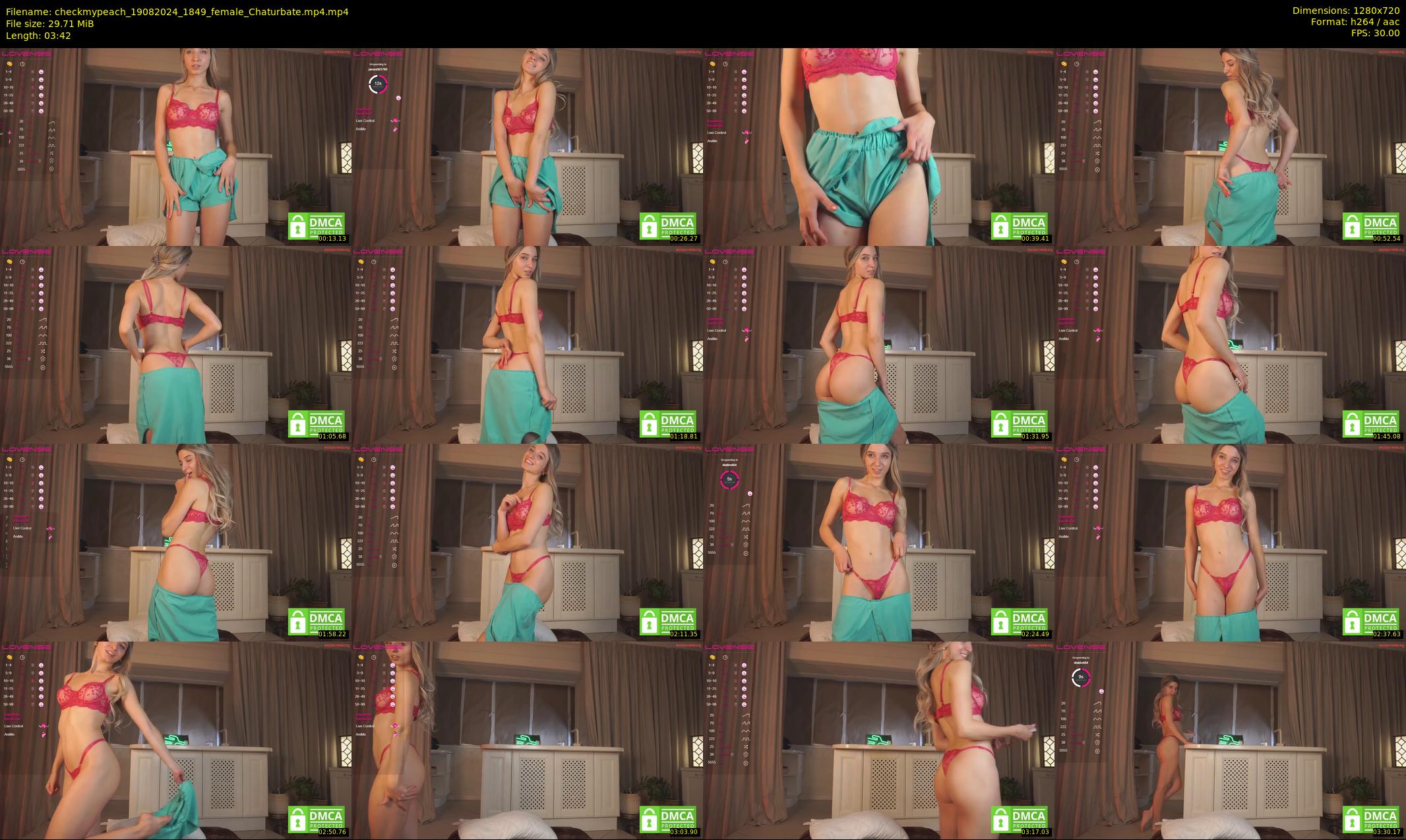 checkmypeach — 4 minute Chaturbate female cam show recording, 720p, Aug 19, 2024
