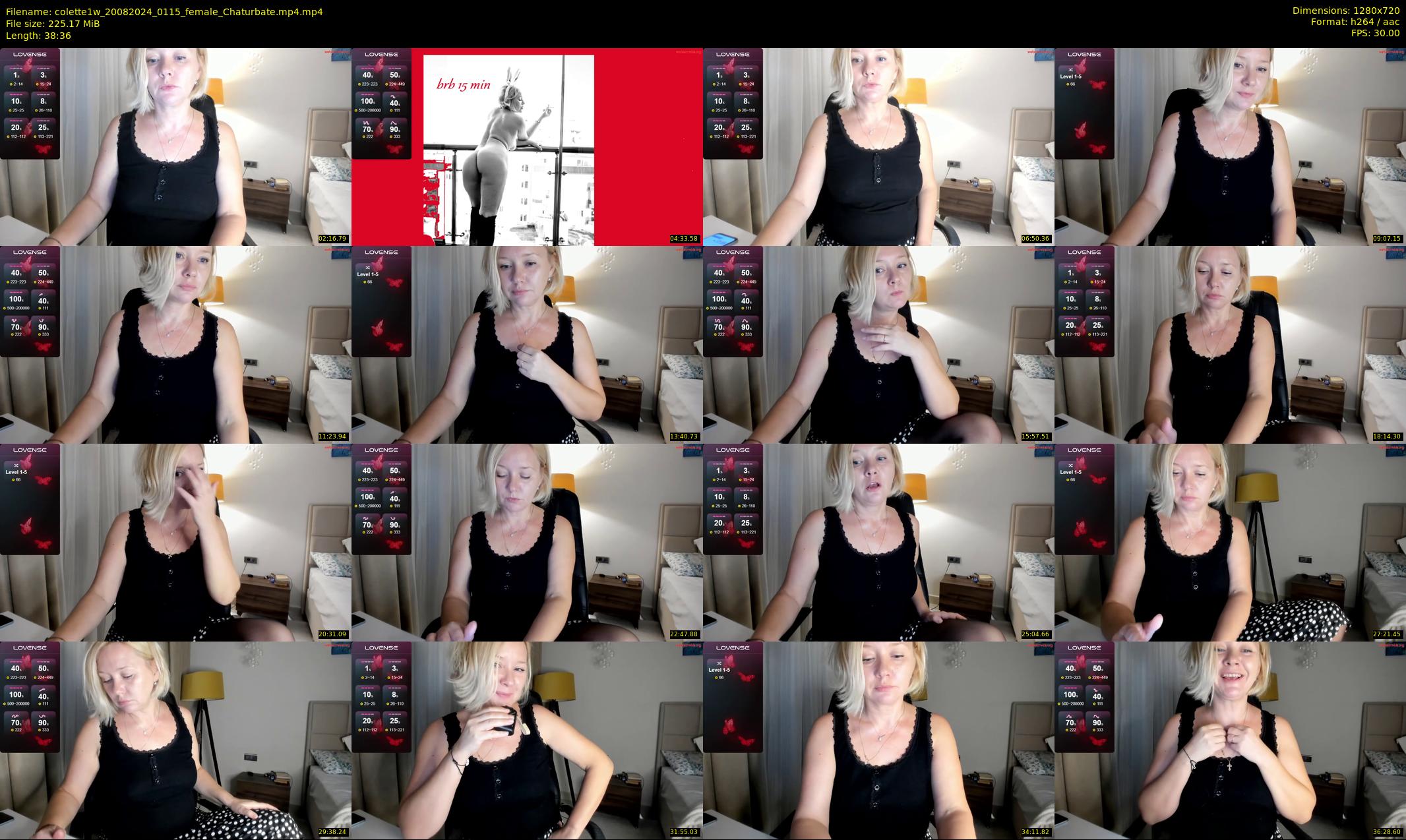 colette1w — 39 minute Chaturbate female cam show recording, 720p, Aug 20, 2024