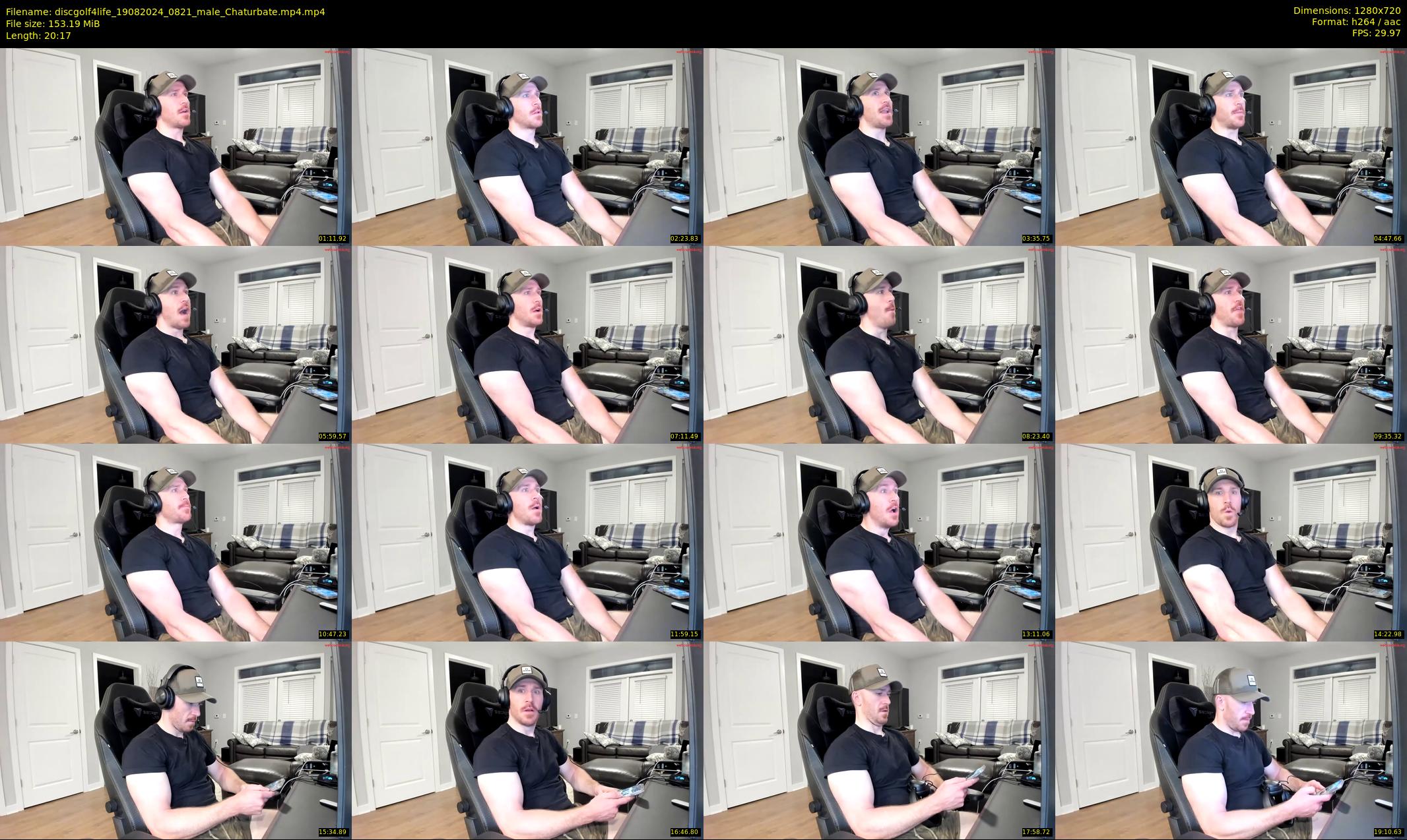 discgolf4life — 21 minute Chaturbate male cam show recording, 720p, Aug 19, 2024