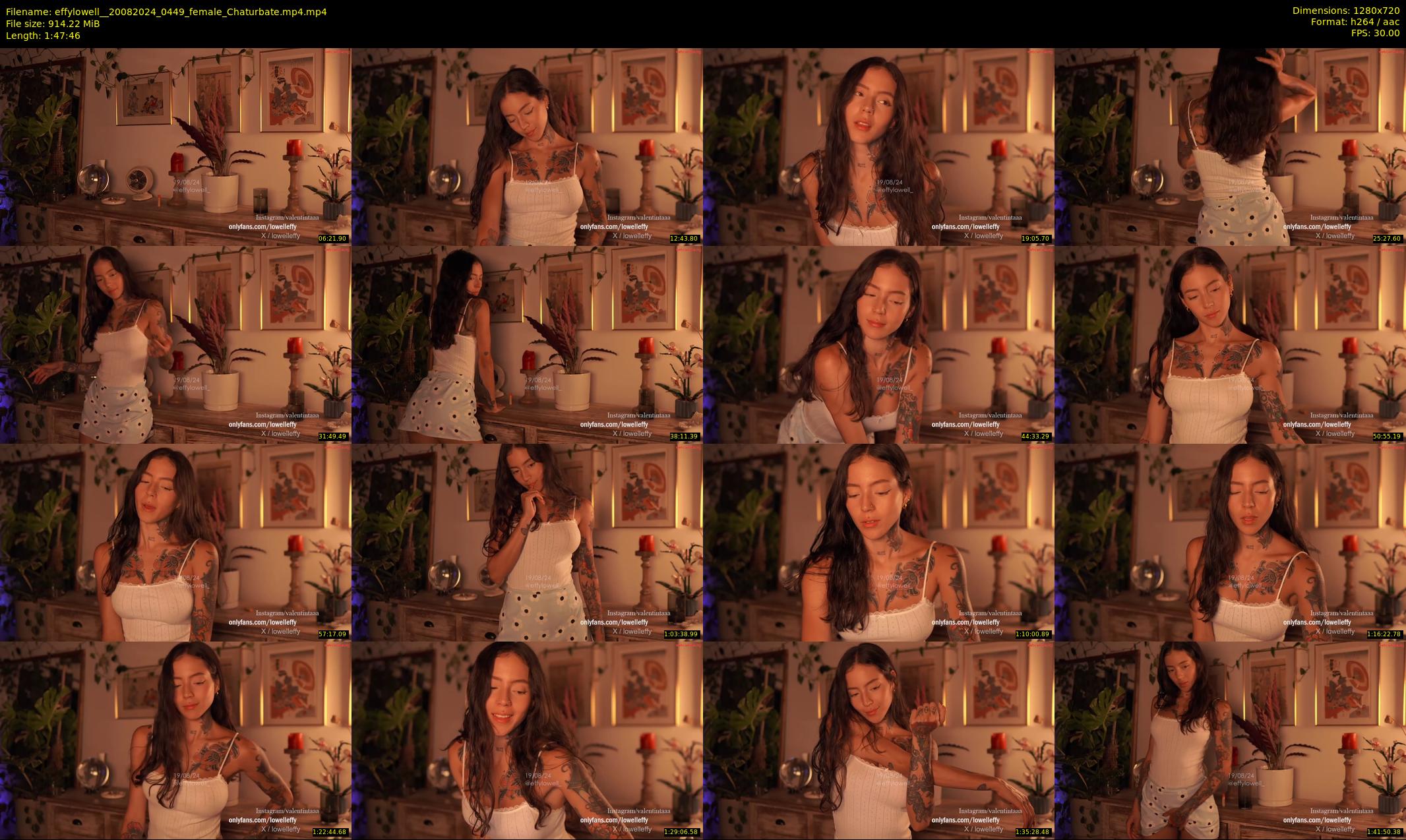 effylowell_ — 108 minute Chaturbate female cam show recording, 720p, Aug 20, 2024