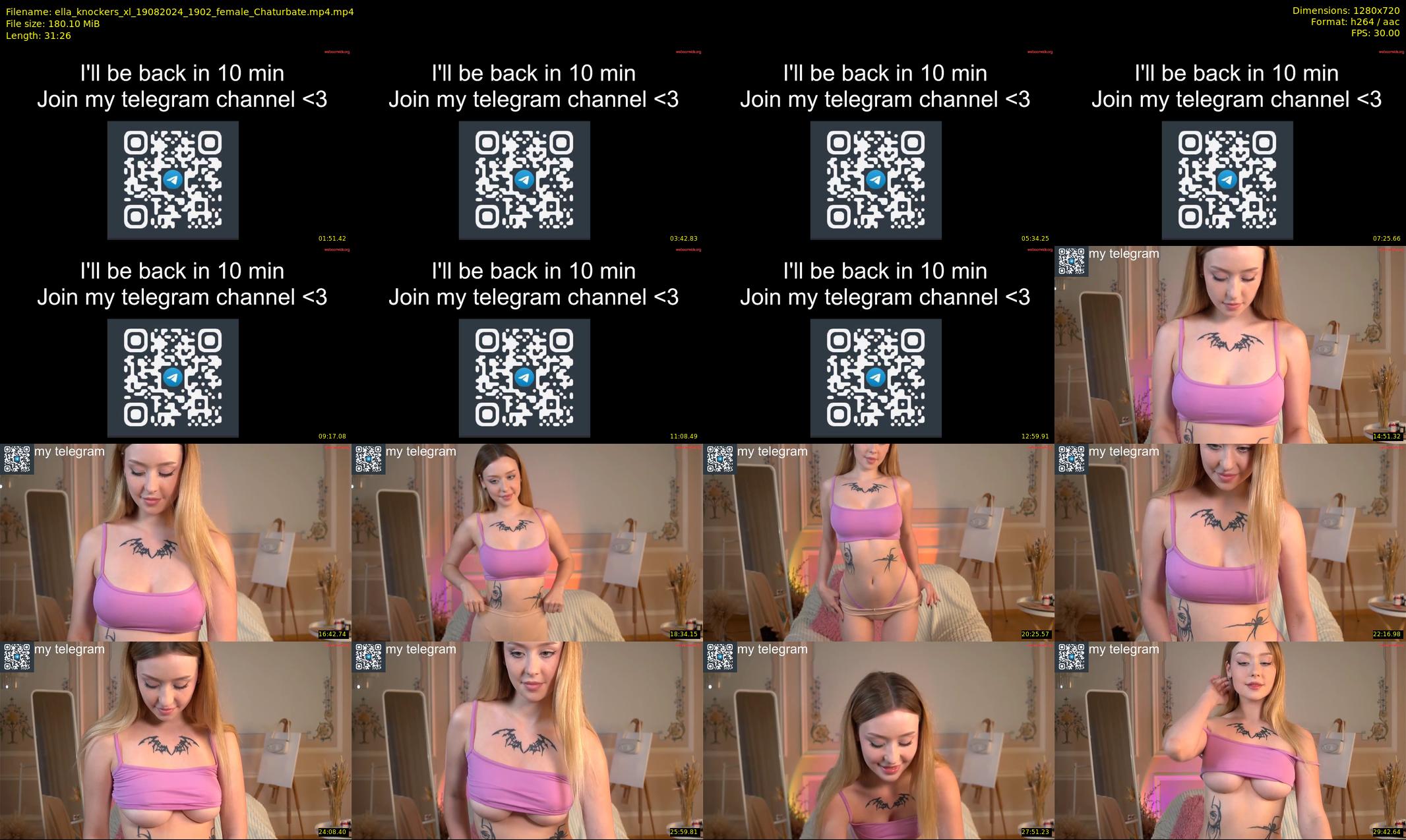 ella_knockers_xl — 32 minute Chaturbate female cam show recording, 720p, Aug 19, 2024