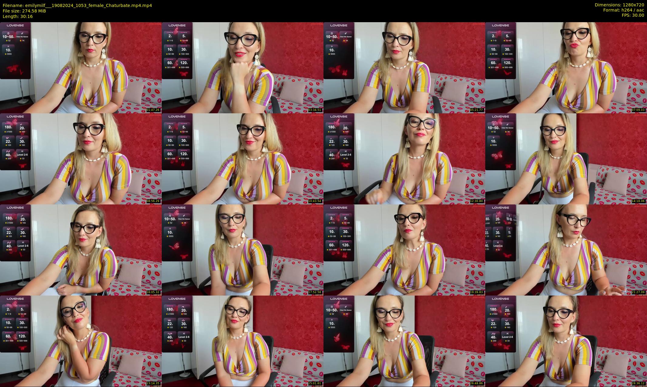 emilymilf__ — 31 minute Chaturbate female cam show recording, 720p, Aug 19, 2024