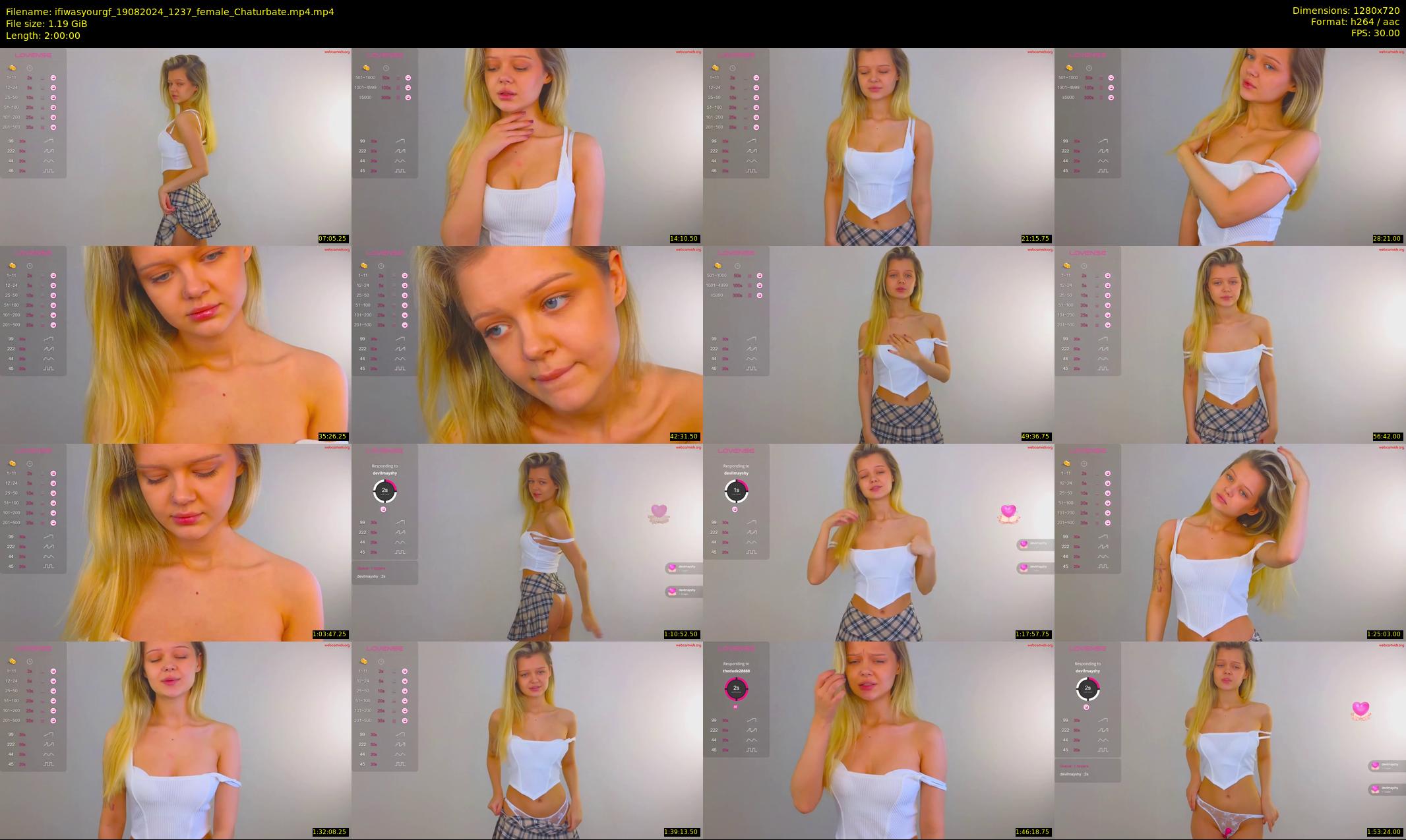 ifiwasyourgf — 120 minute Chaturbate female cam show recording, 720p, Aug 19, 2024