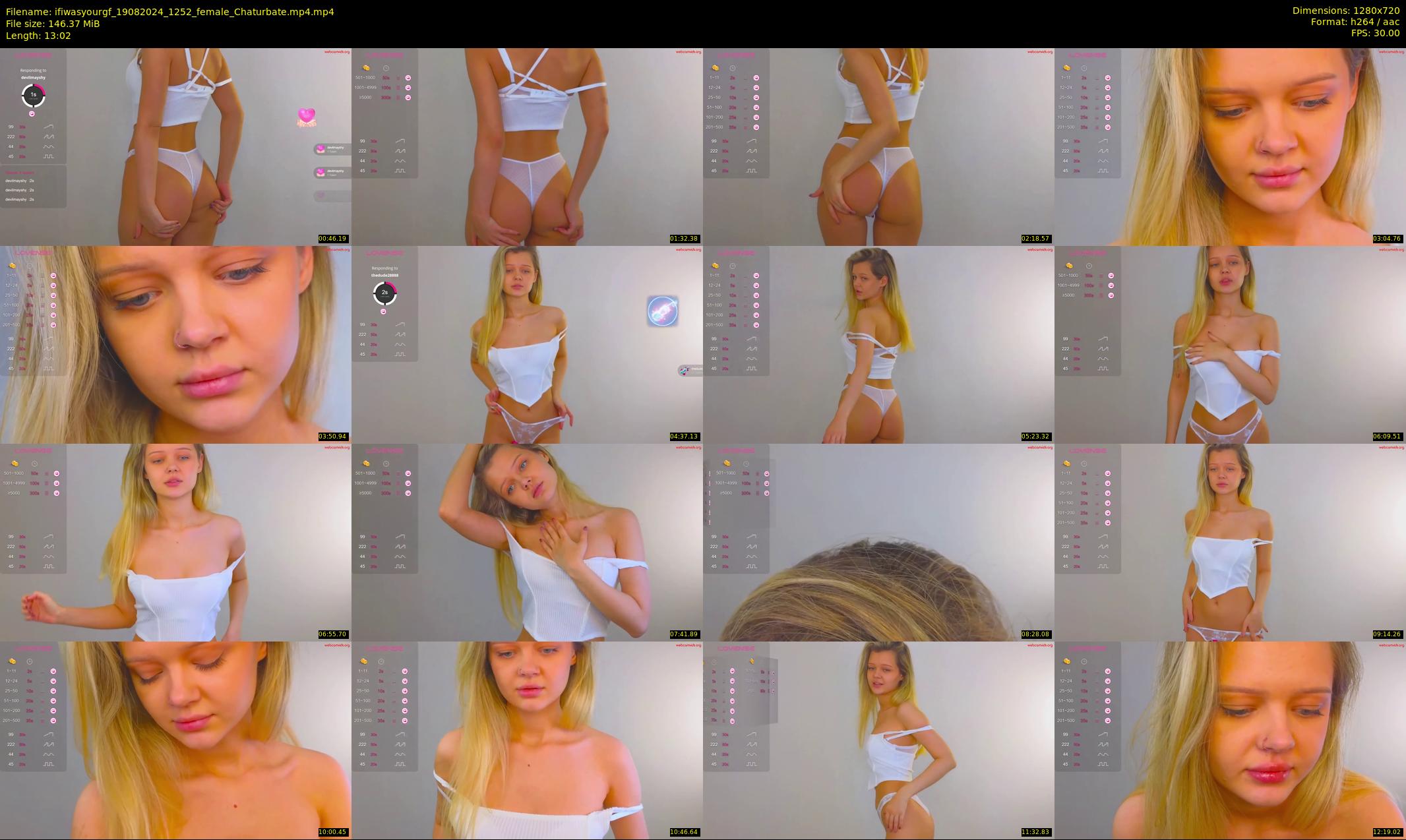 ifiwasyourgf — 14 minute Chaturbate female cam show recording, 720p, Aug 19, 2024