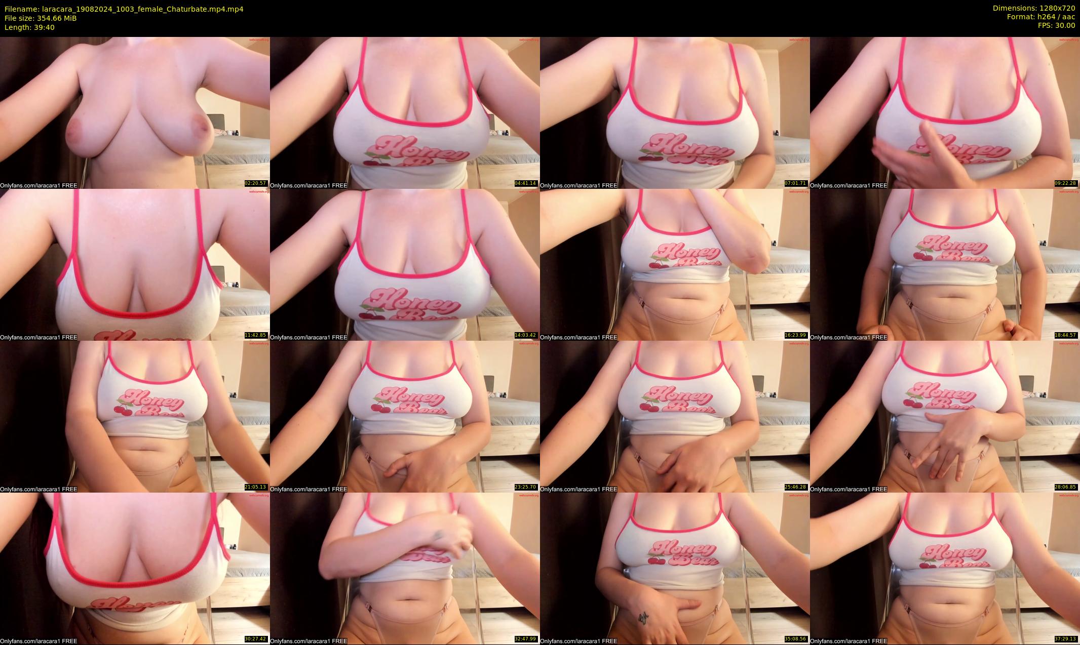 laracara — 40 minute Chaturbate female cam show recording, 720p, Aug 19, 2024