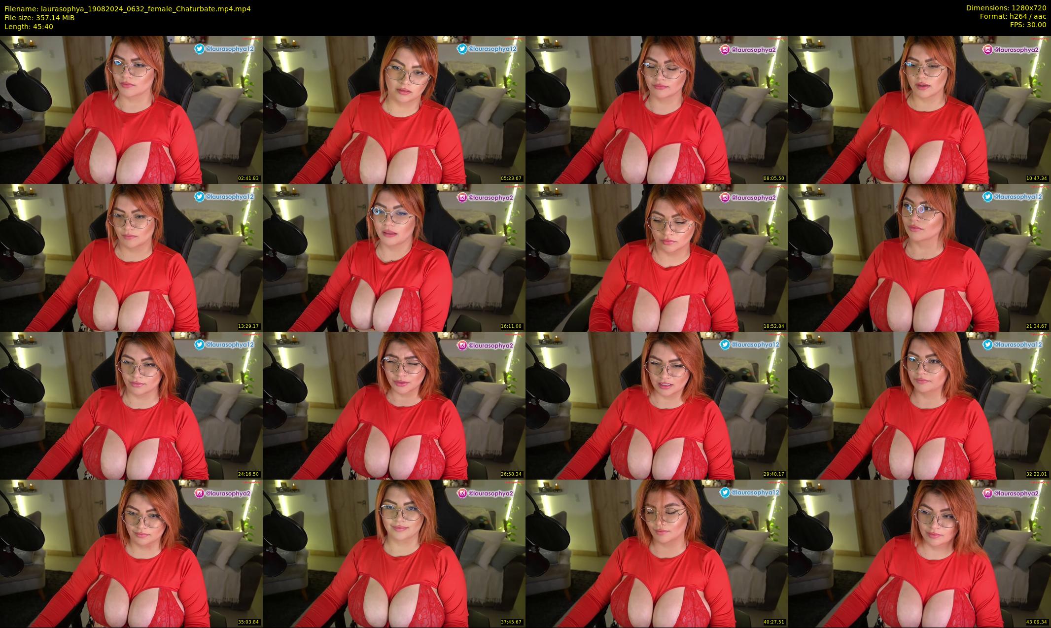 laurasophya — 46 minute Chaturbate female cam show recording, 720p, Aug 19, 2024