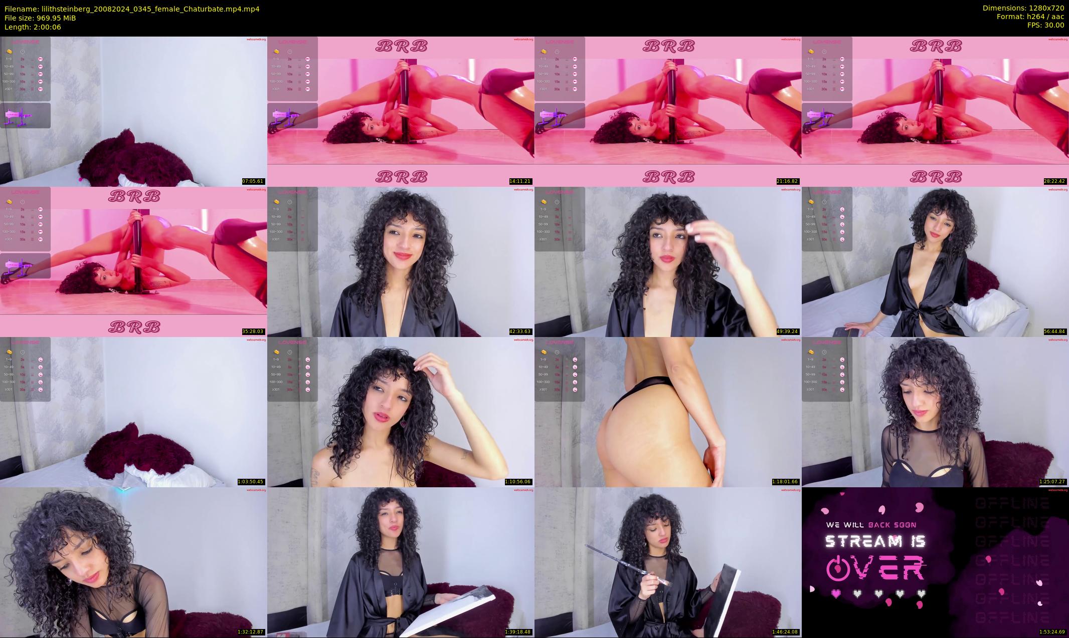 lilithsteinberg — 121 minute Chaturbate female cam show recording, 720p, Aug 20, 2024