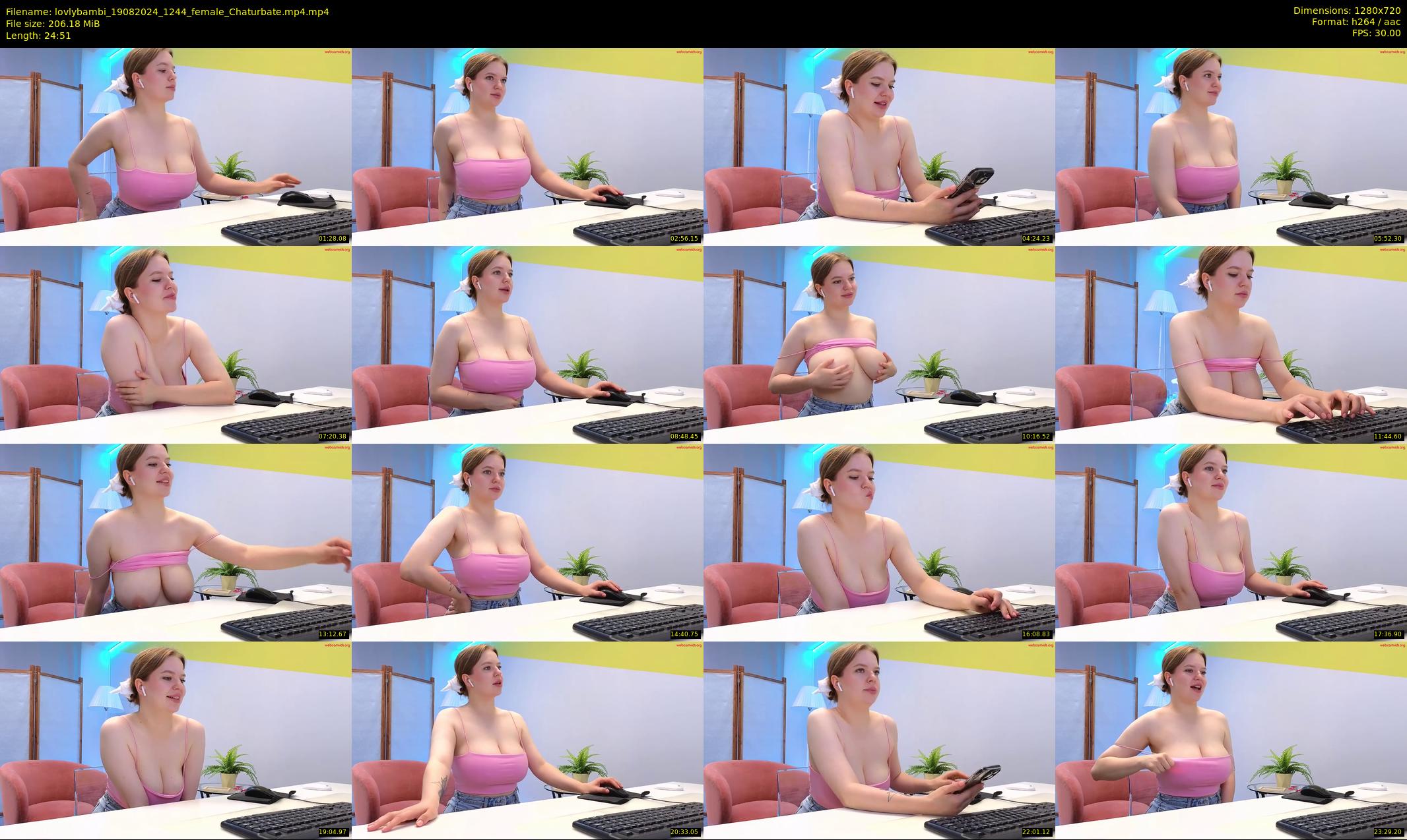 lovlybambi — 25 minute Chaturbate female cam show recording, 720p, Aug 19, 2024