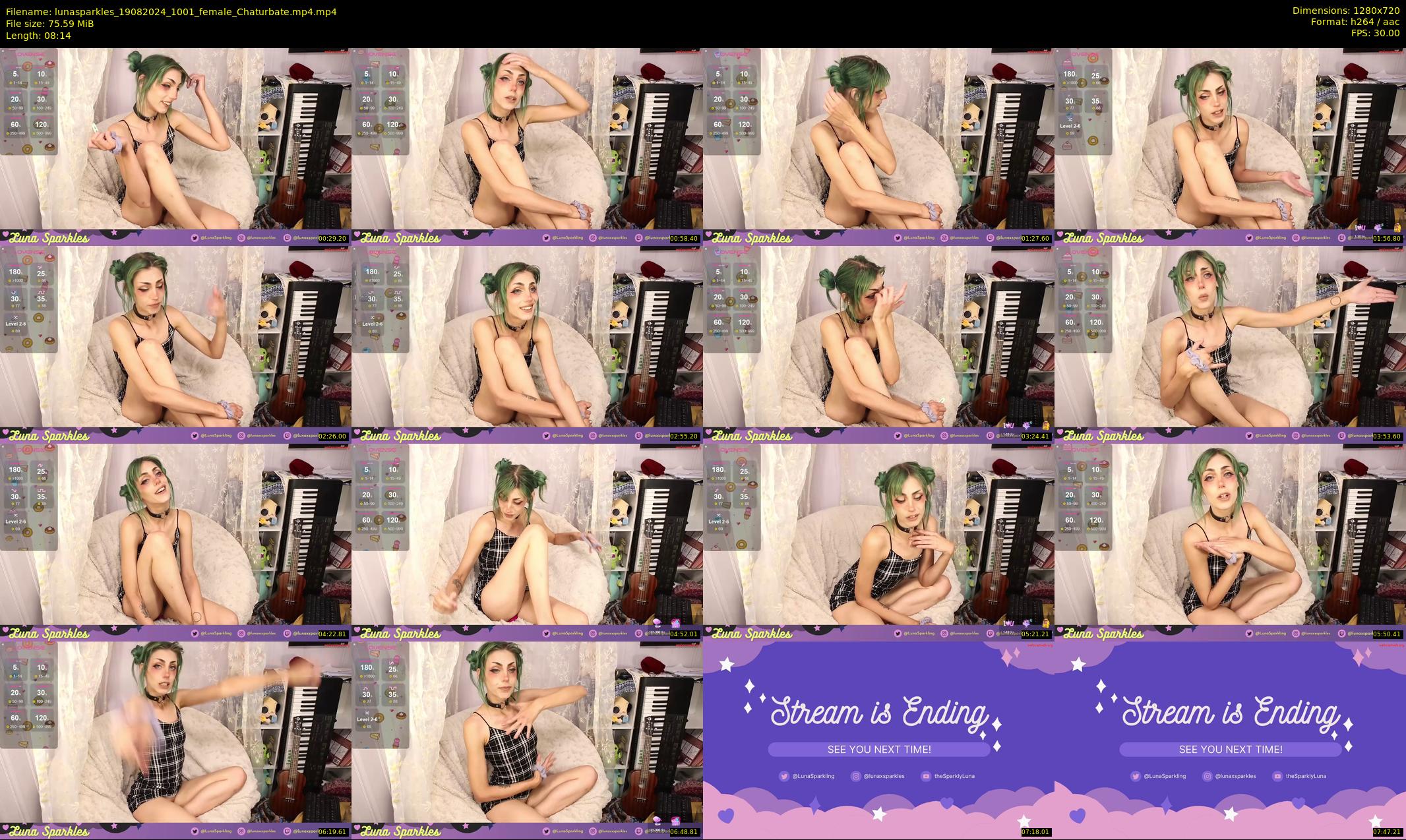 lunasparkles — 9 minute Chaturbate female cam show recording, 720p, Aug 19, 2024