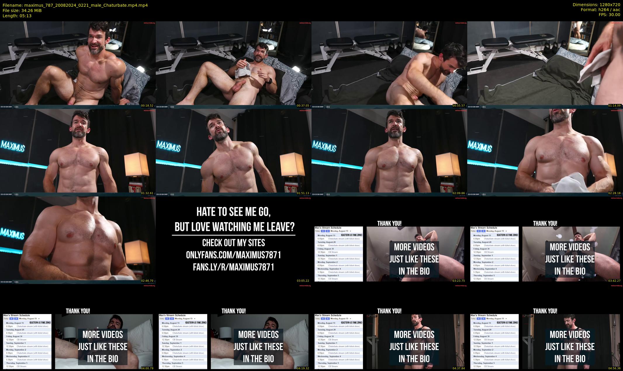maximus_787 — 6 minute Chaturbate male cam show recording, 720p, Aug 20, 2024
