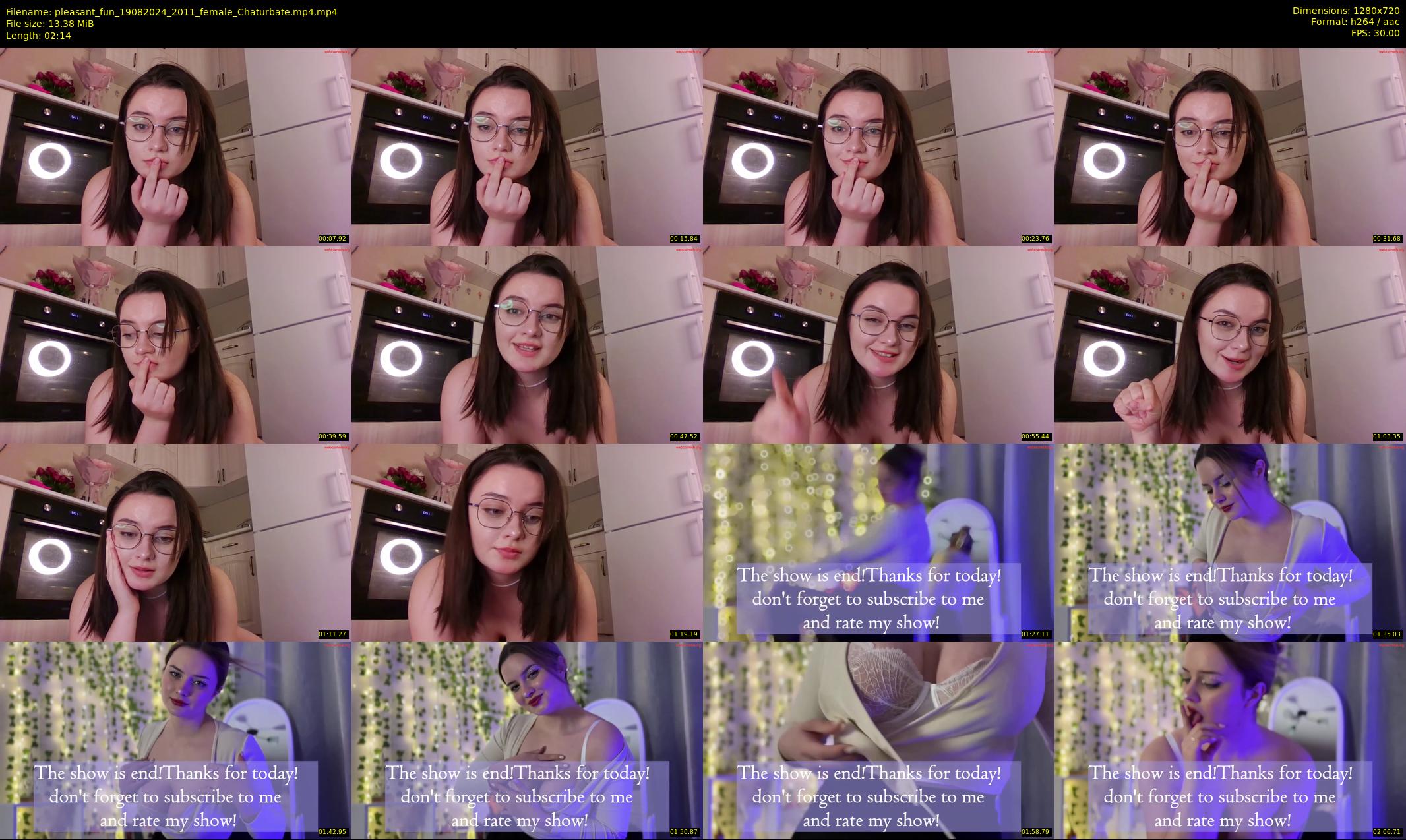 pleasant_fun — 3 minute Chaturbate female cam show recording, 720p, Aug 19, 2024