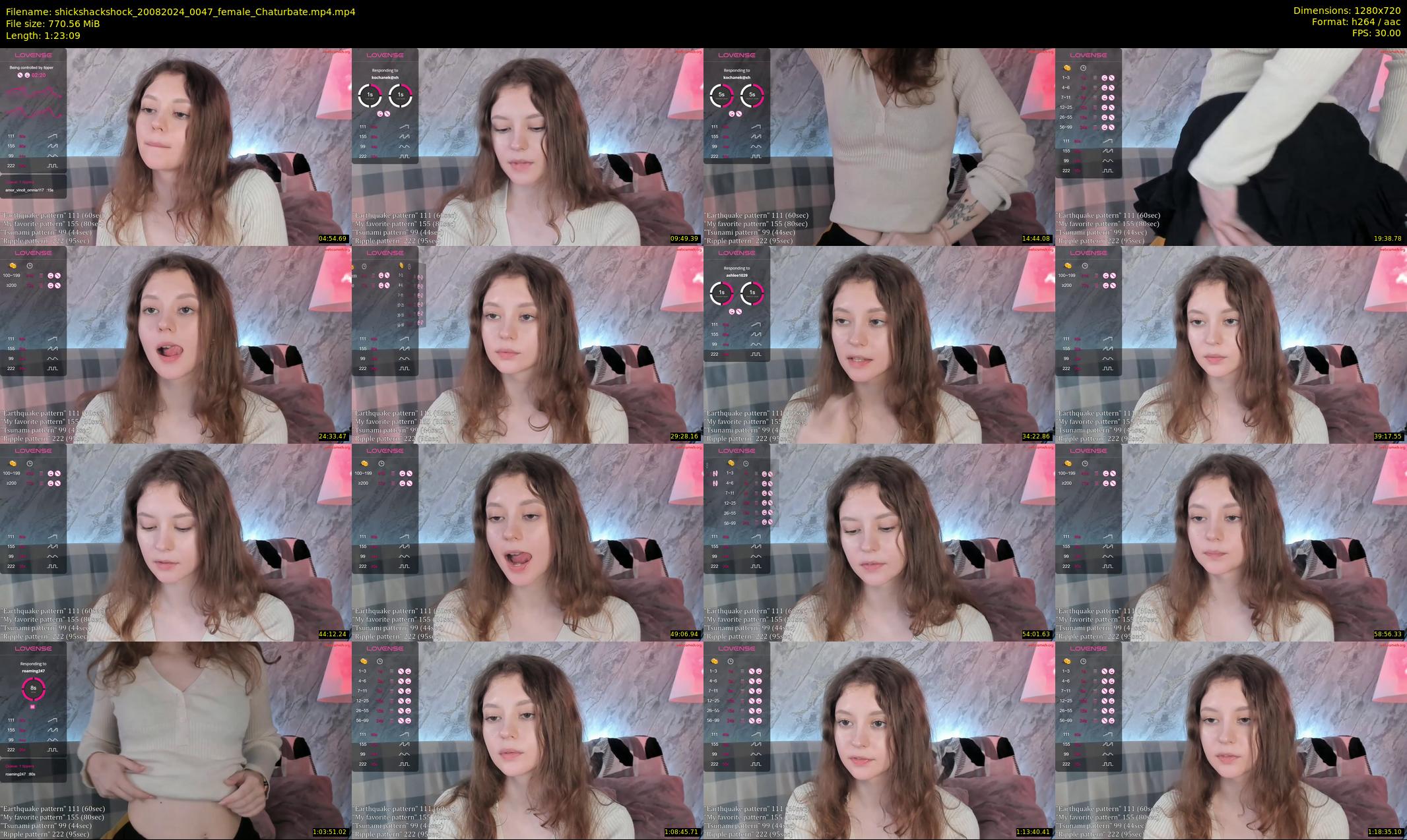 shickshackshock — 84 minute Chaturbate female cam show recording, 720p, Aug 20, 2024