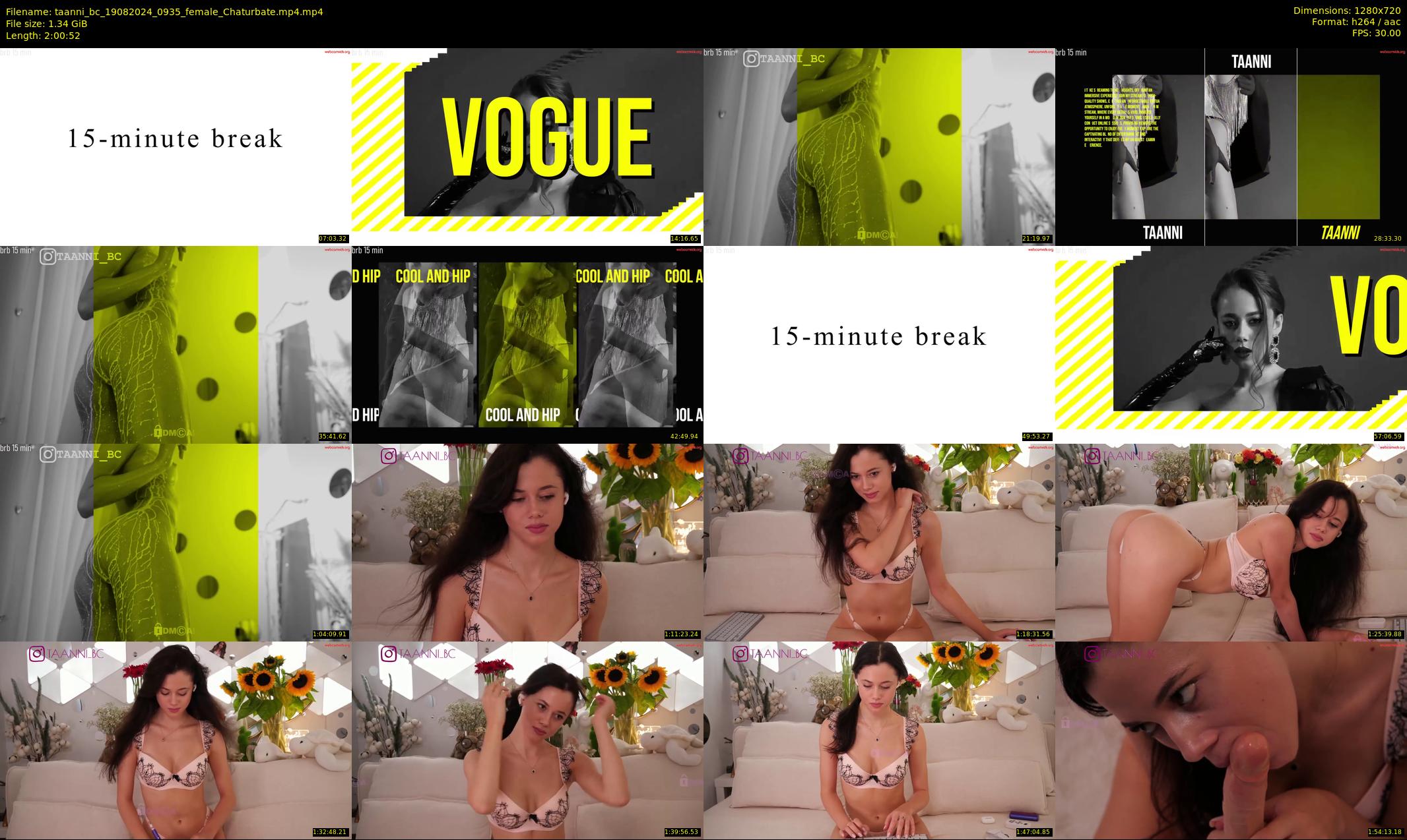 taanni_bc — 121 minute Chaturbate female cam show recording, 720p, Aug 19, 2024
