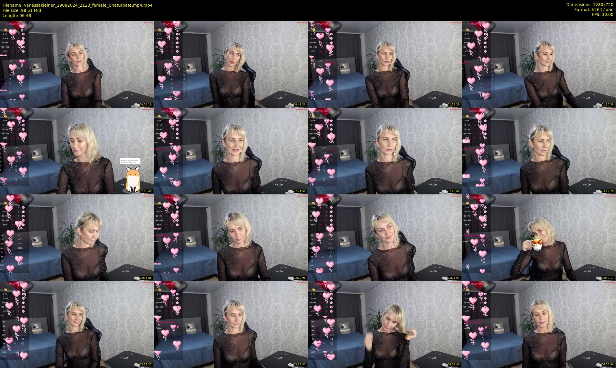 vanessakleiner — 7 minute Chaturbate female cam show recording, 720p, Aug 19, 2024