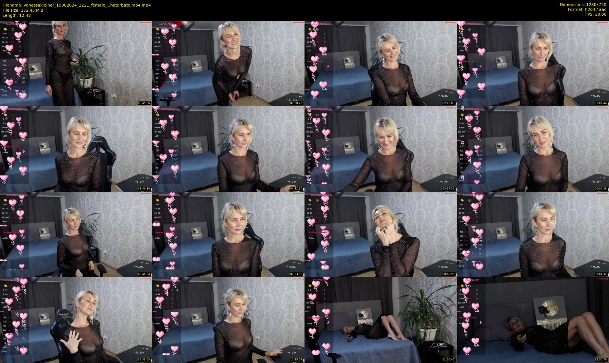 vanessakleiner — 13 minute Chaturbate female cam show recording, 720p, Aug 19, 2024