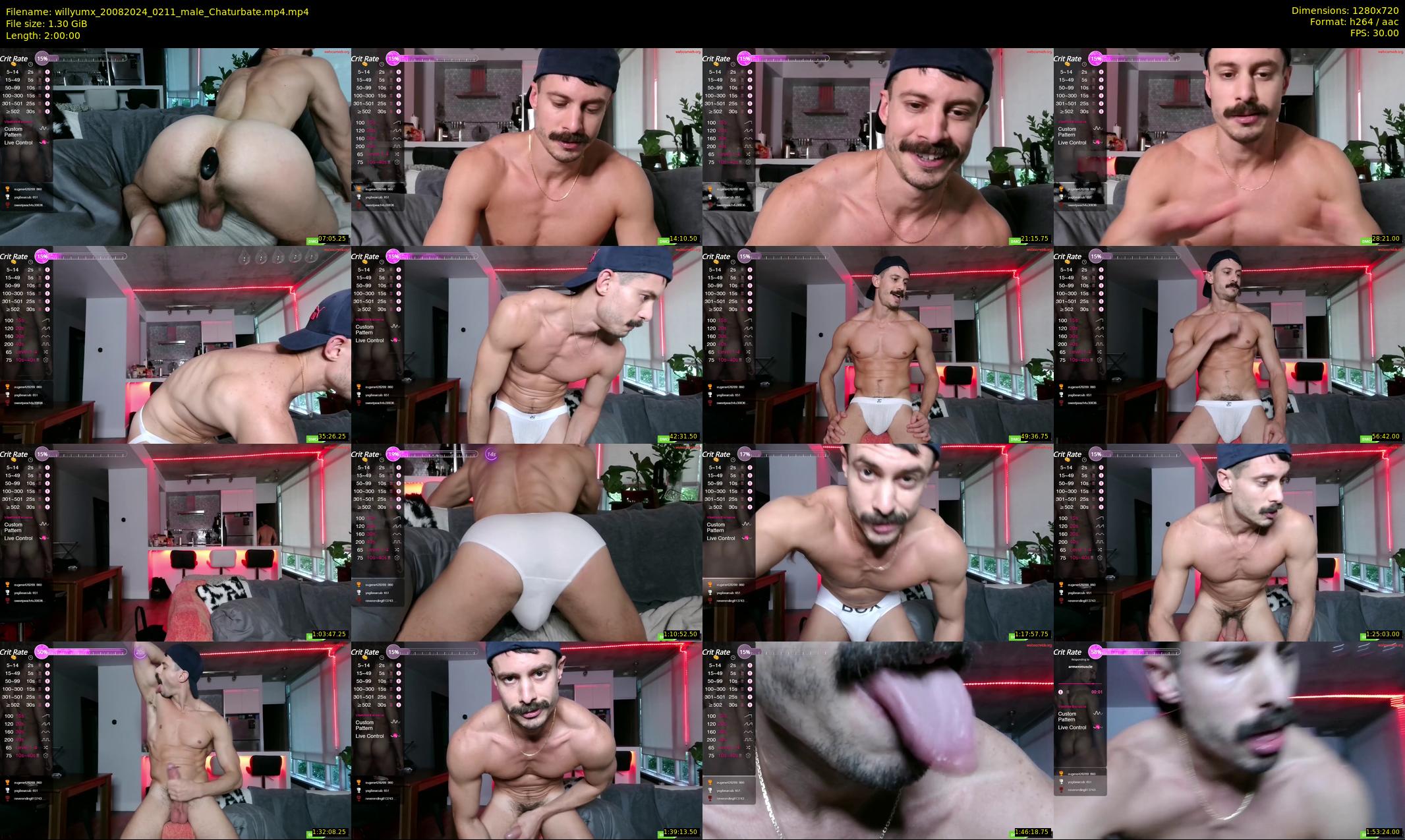willyumx — 120 minute Chaturbate male cam show recording, 720p, Aug 20, 2024
