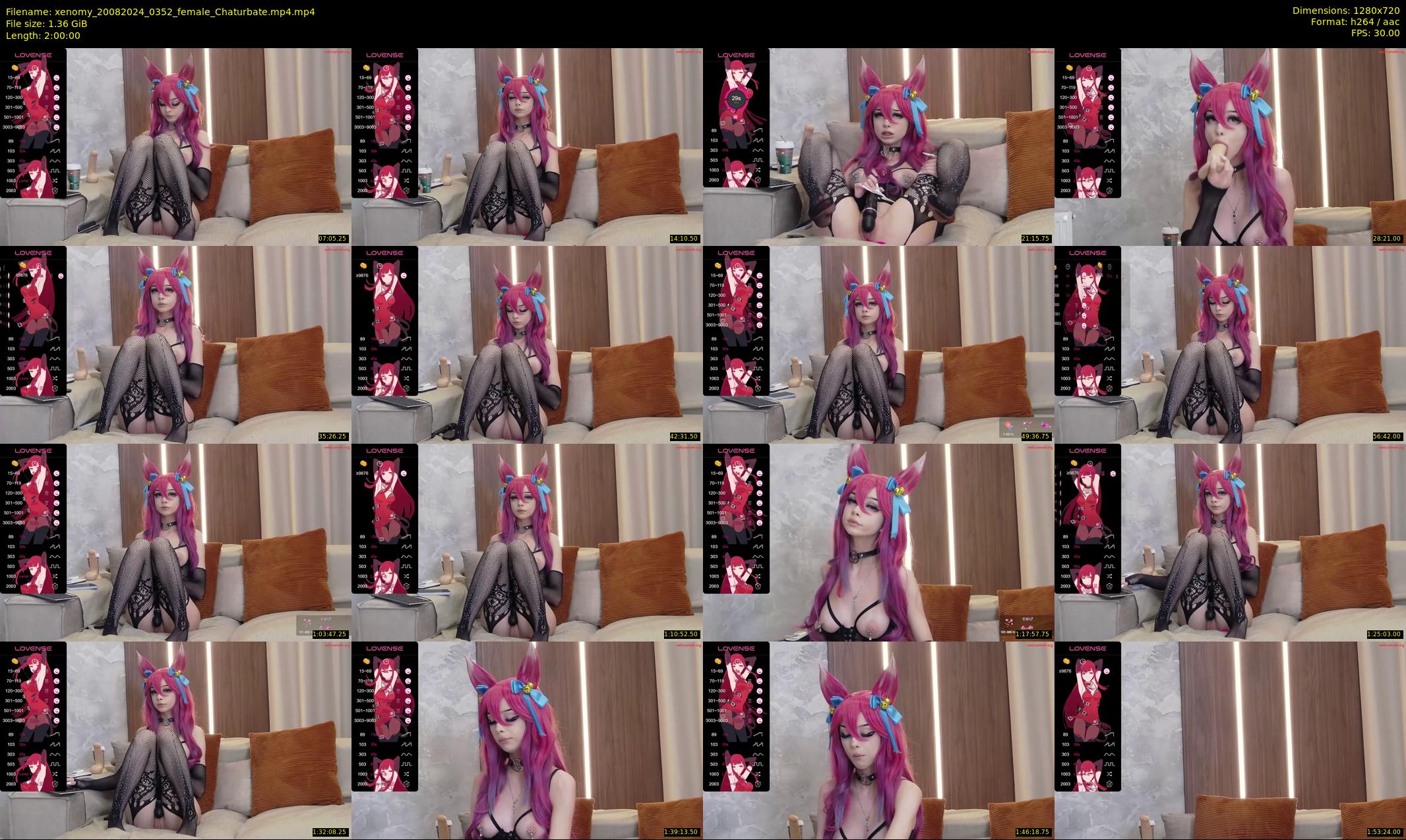 xenomy — 120 minute Chaturbate female cam show recording, 720p, Aug 20, 2024