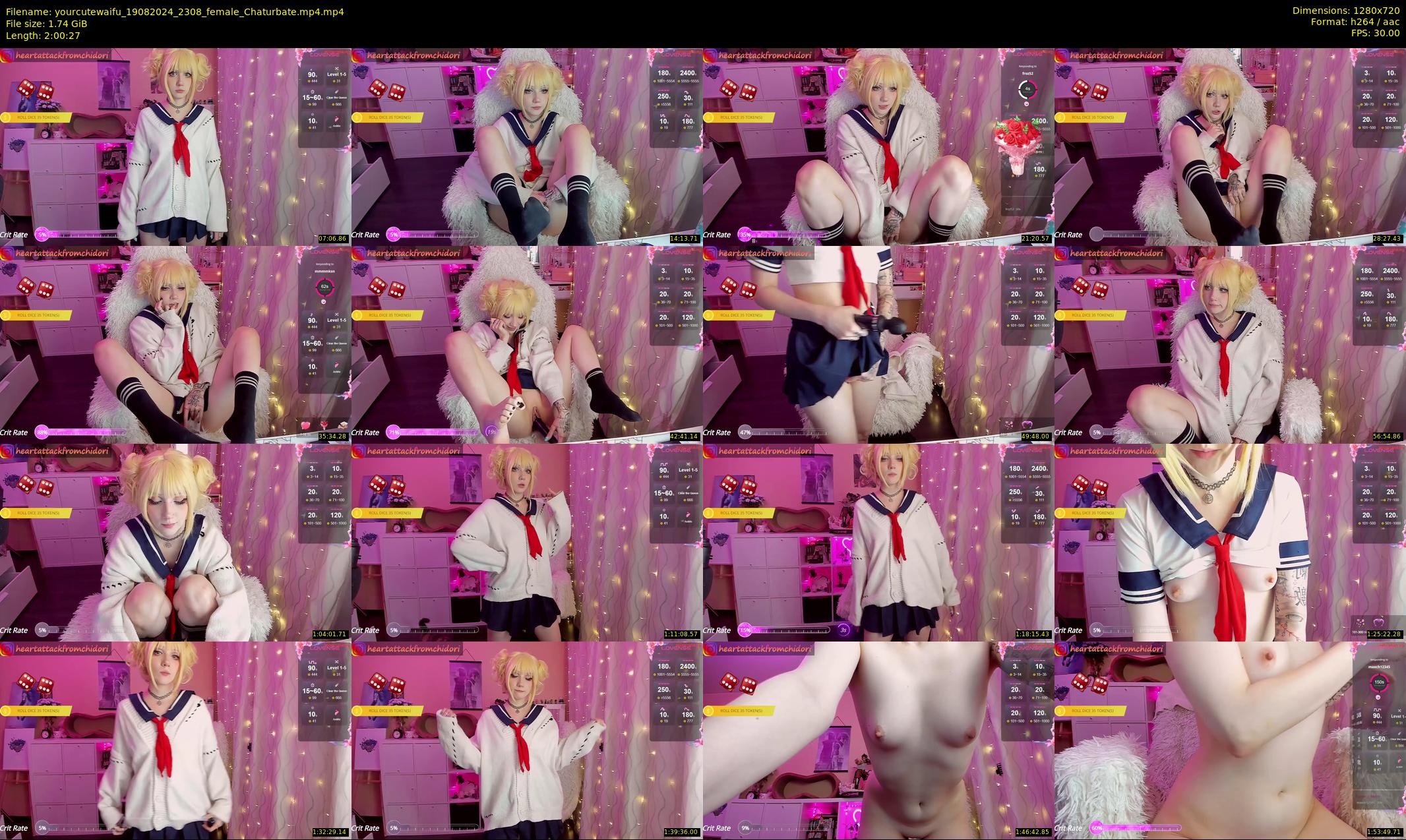 yourcutewaifu — 121 minute Chaturbate female cam show recording, 720p, Aug 19, 2024