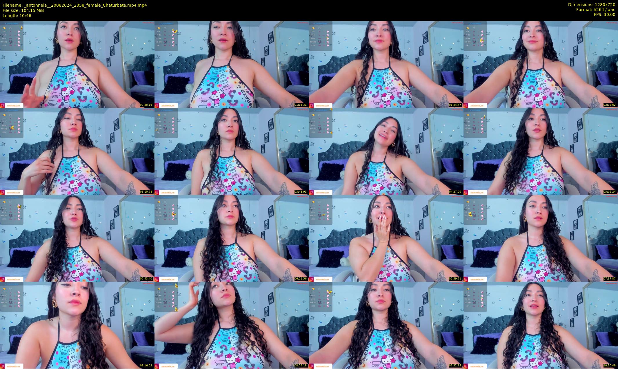_antonnela_ — 11 minute Chaturbate female cam show recording, 720p, Aug 20, 2024