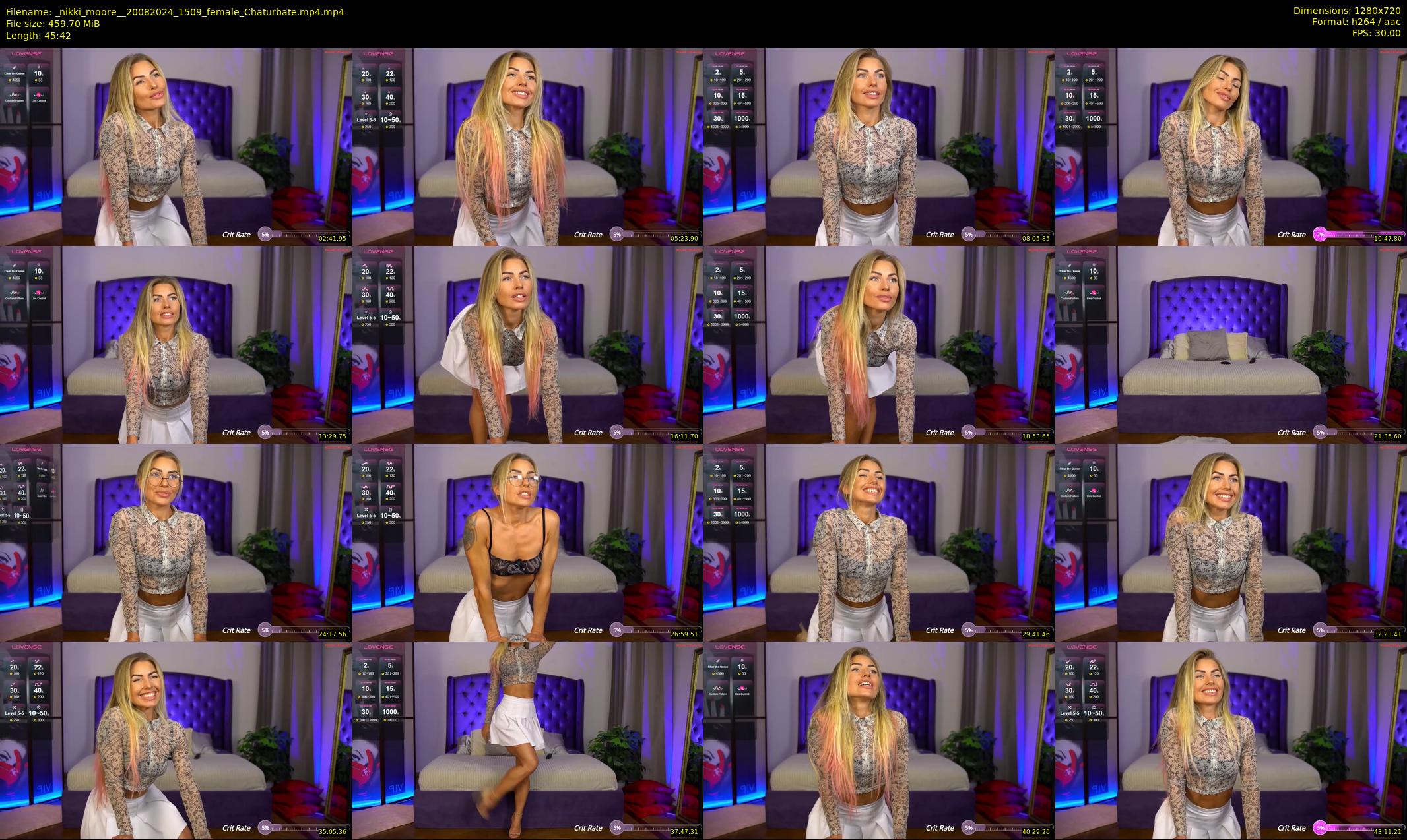 _nikki_moore_ — 46 minute Chaturbate female cam show recording, 720p, Aug 20, 2024