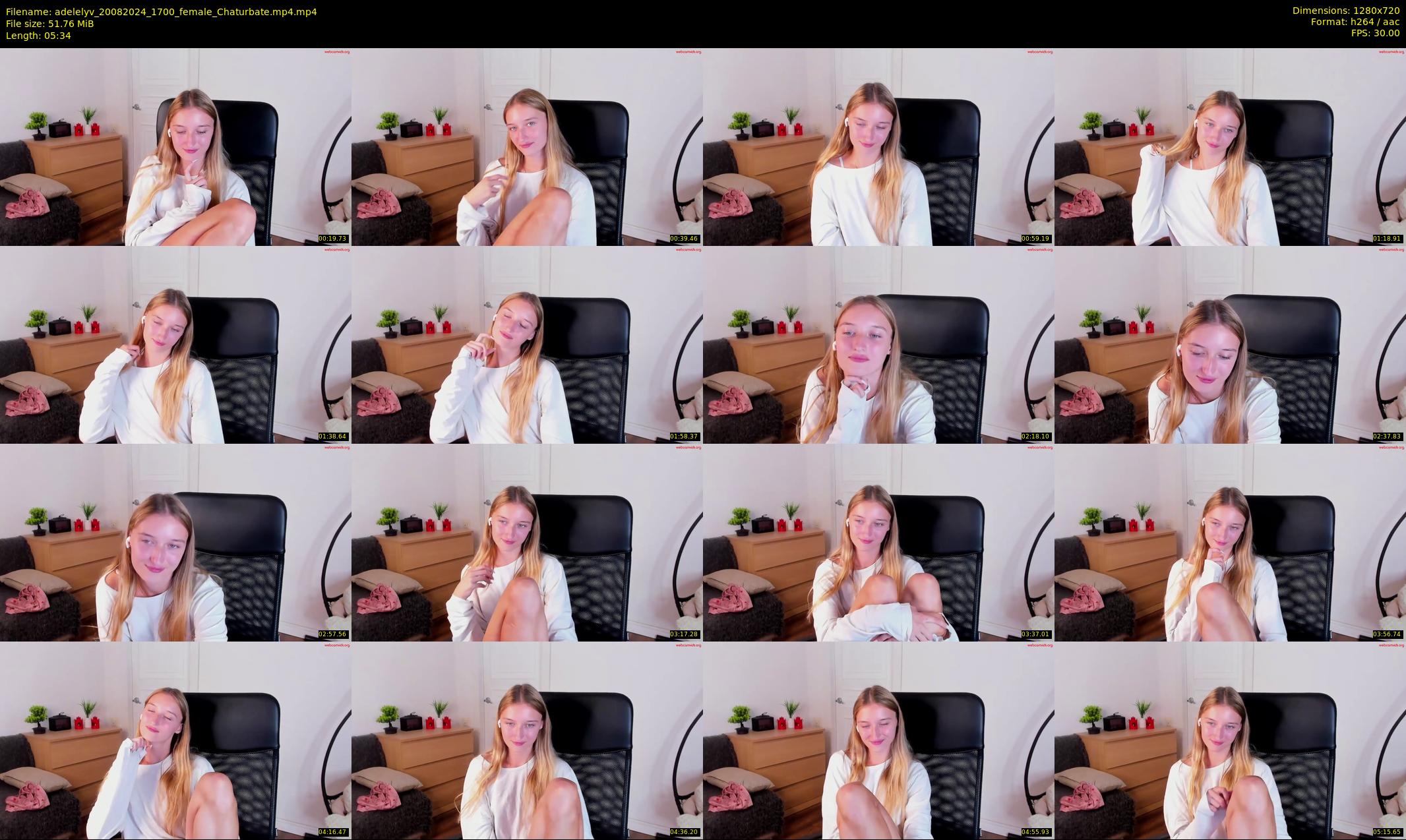 adelelyv — 6 minute Chaturbate female cam show recording, 720p, Aug 20, 2024