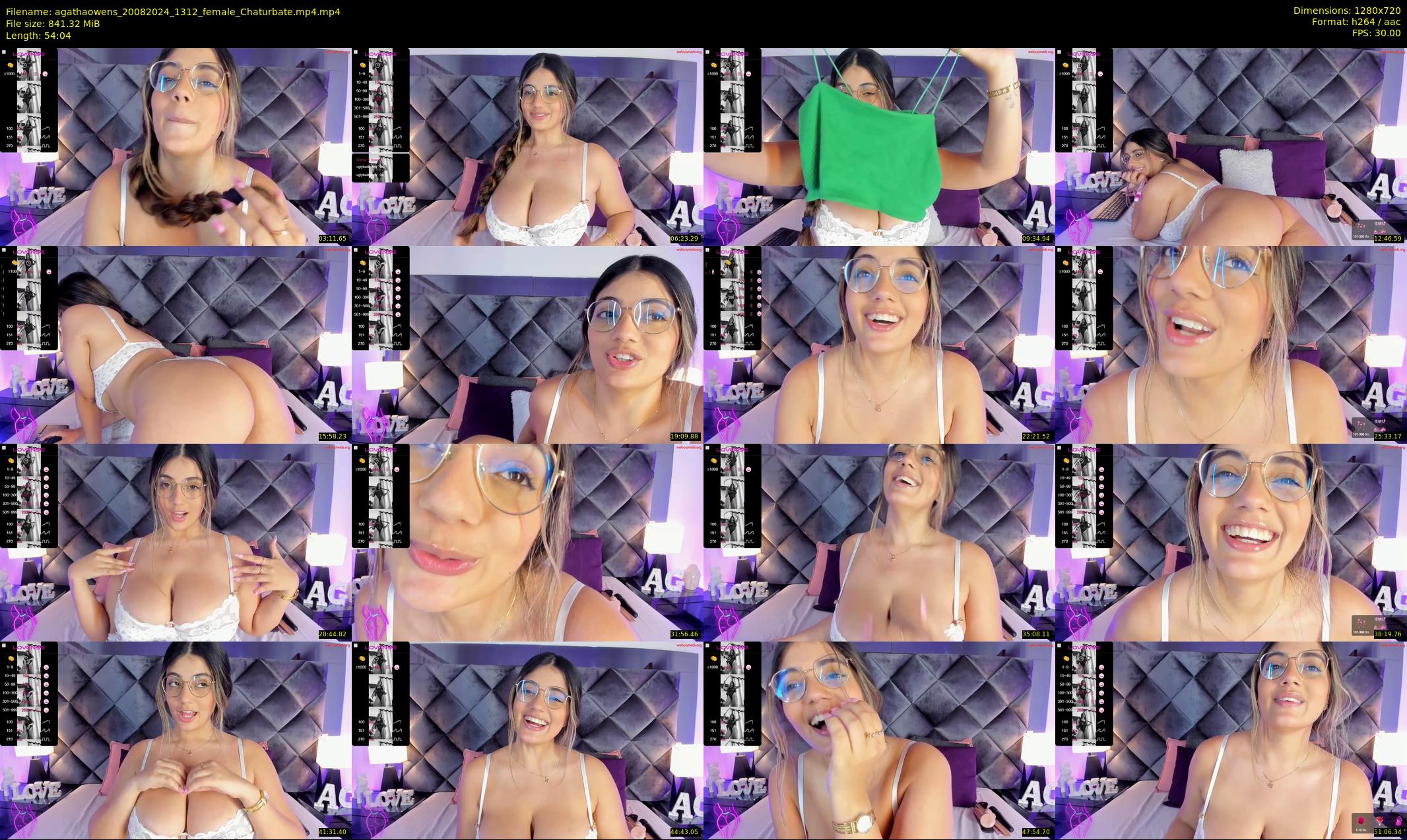 agathaowens — 55 minute Chaturbate female cam show recording, 720p, Aug 20, 2024