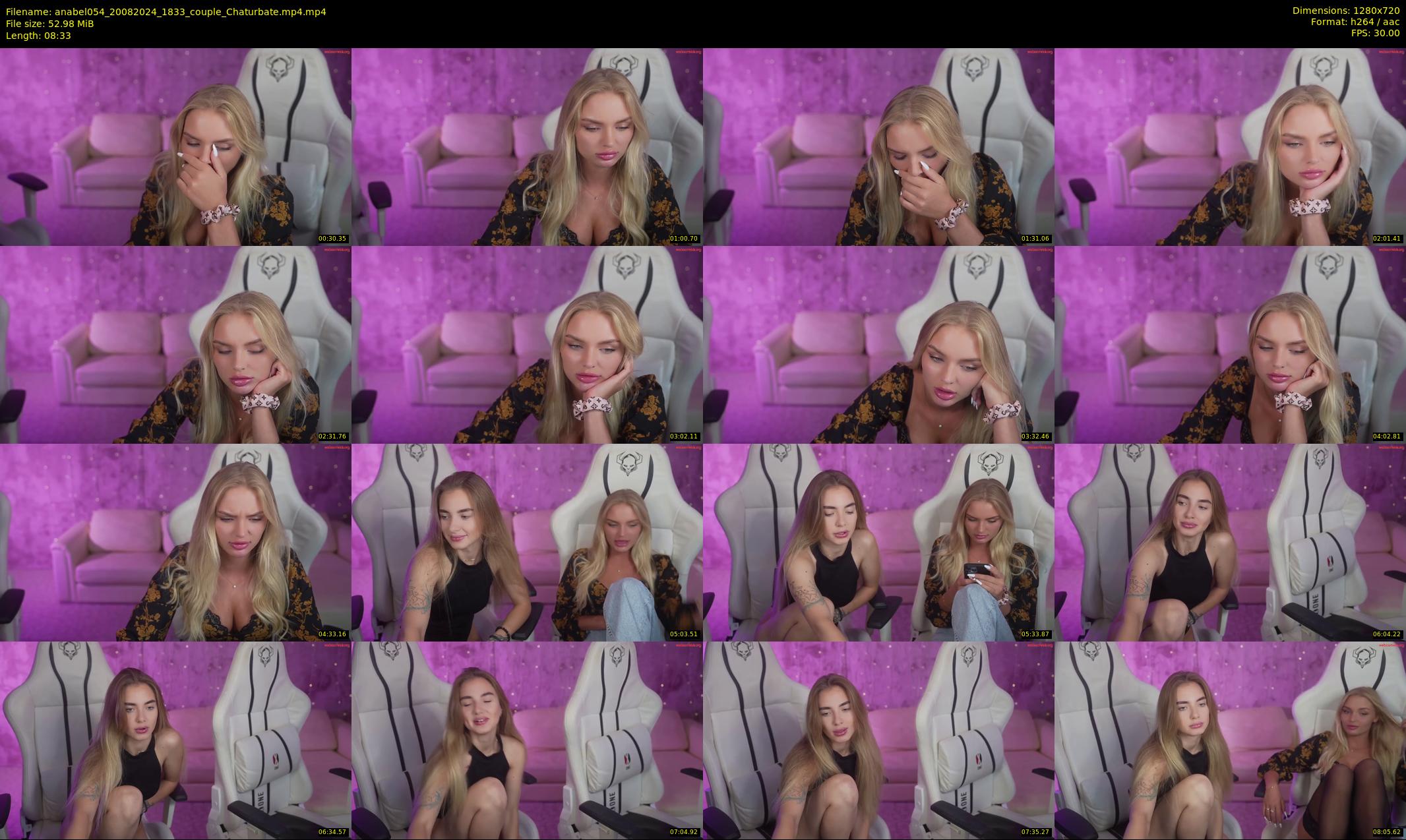anabel054 — 9 minute Chaturbate female cam show recording, 720p, Aug 20, 2024