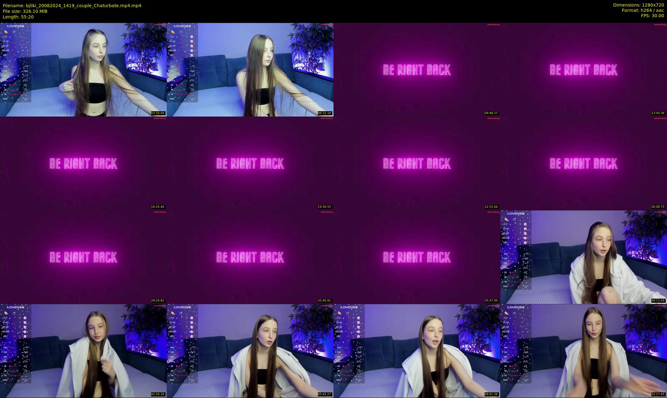 bjliki — 56 minute Chaturbate couple cam show recording, 720p, Aug 20, 2024