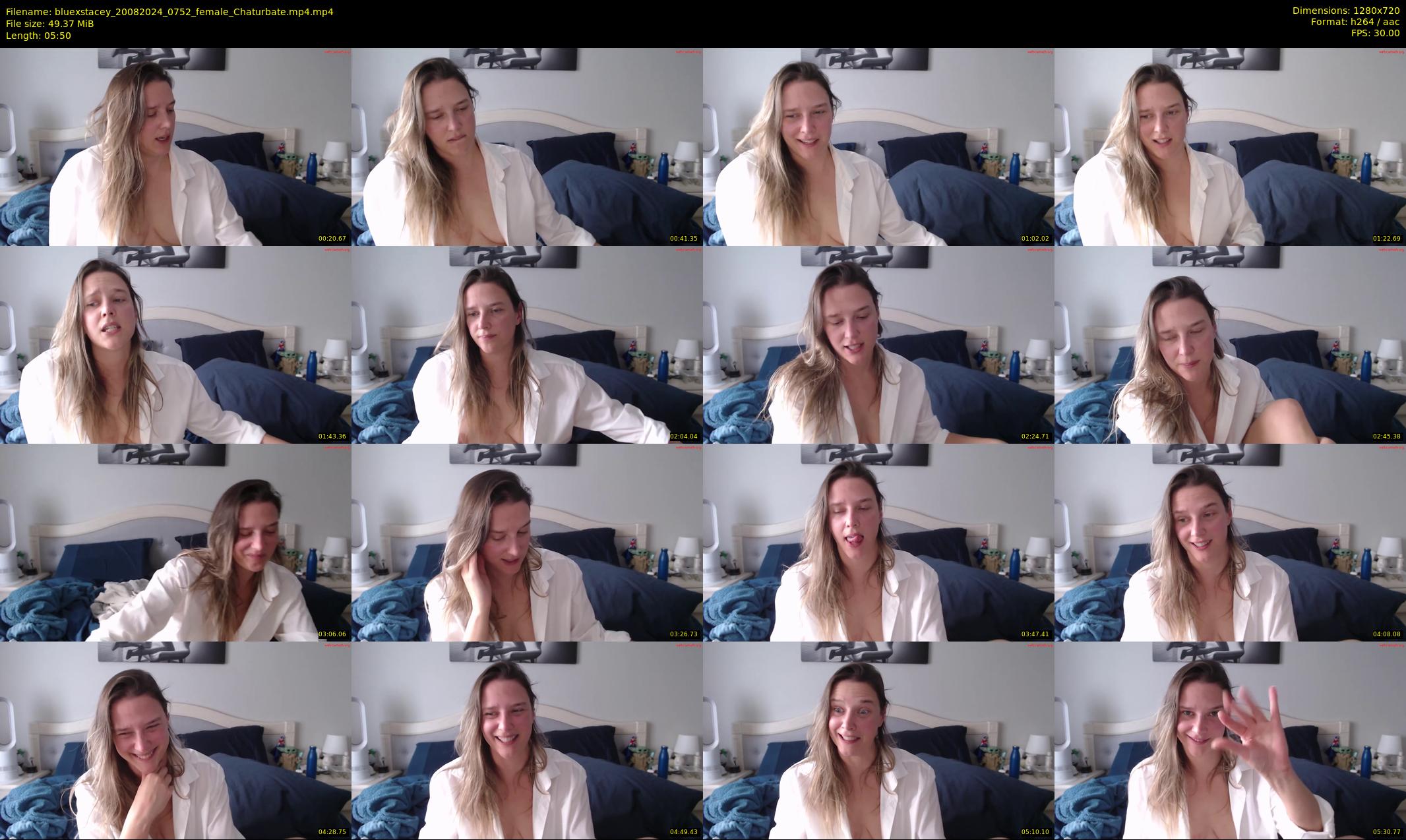 bluexstacey — 6 minute Chaturbate female cam show recording, 720p, Aug 20, 2024