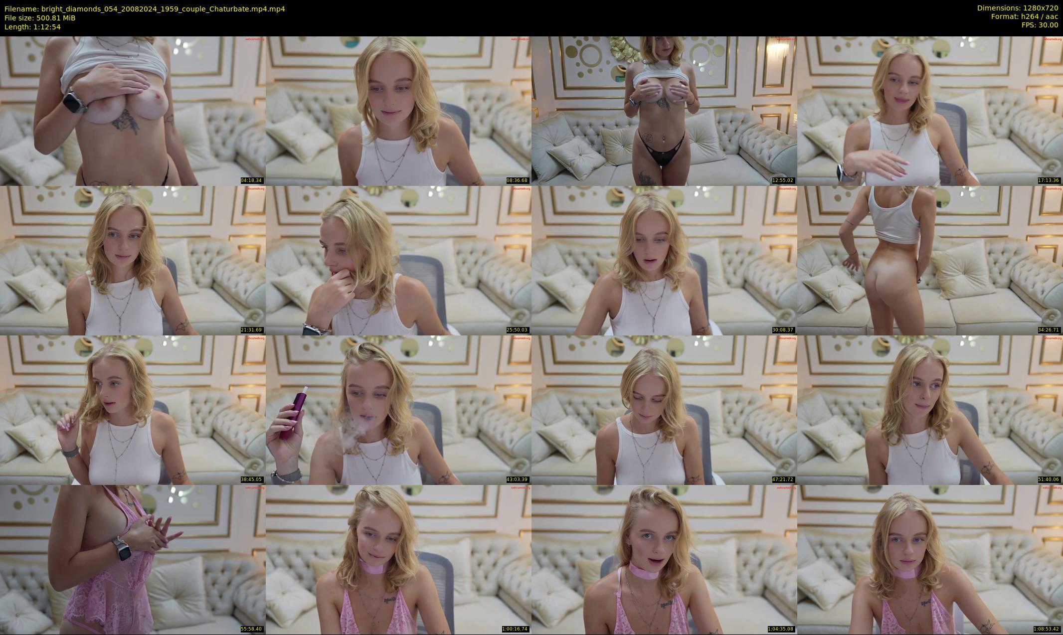 bright_diamonds_054 — 73 minute Chaturbate couple cam show recording, 720p, Aug 20, 2024