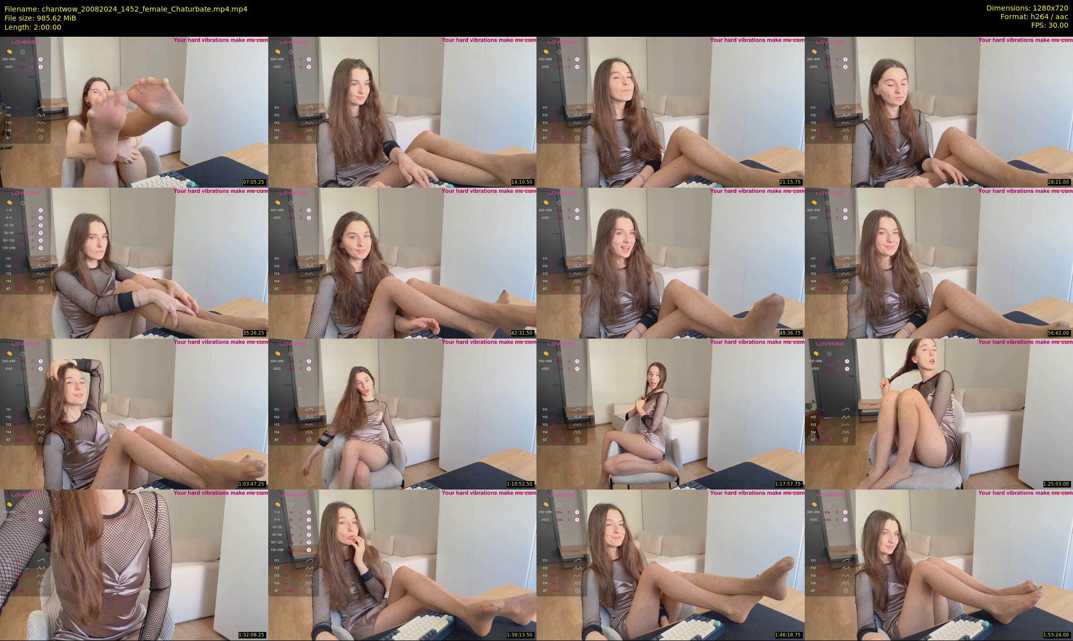 chantwow — 120 minute Chaturbate female cam show recording, 720p, Aug 20, 2024