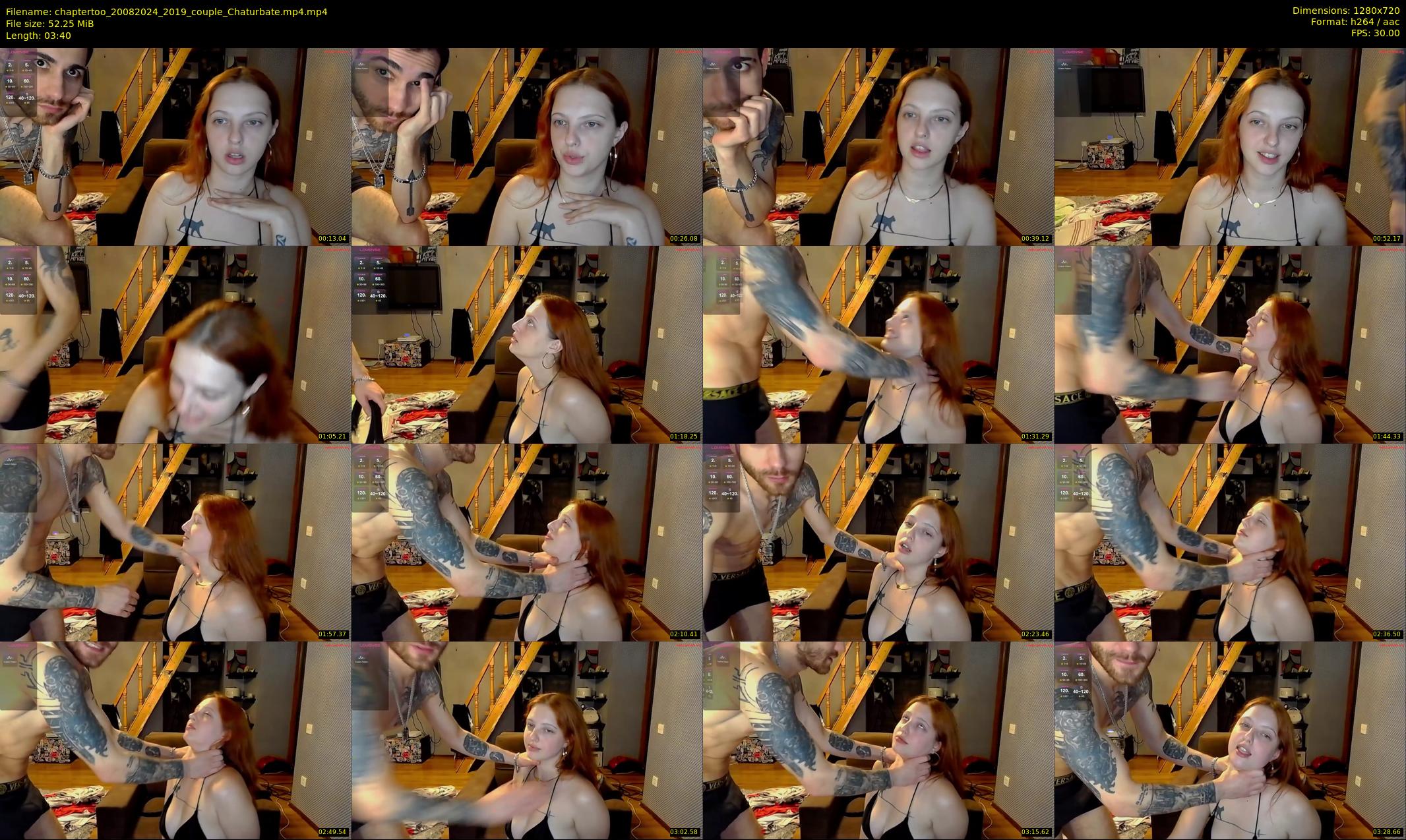 chaptertoo — 4 minute Chaturbate couple cam show recording, 720p, Aug 20, 2024