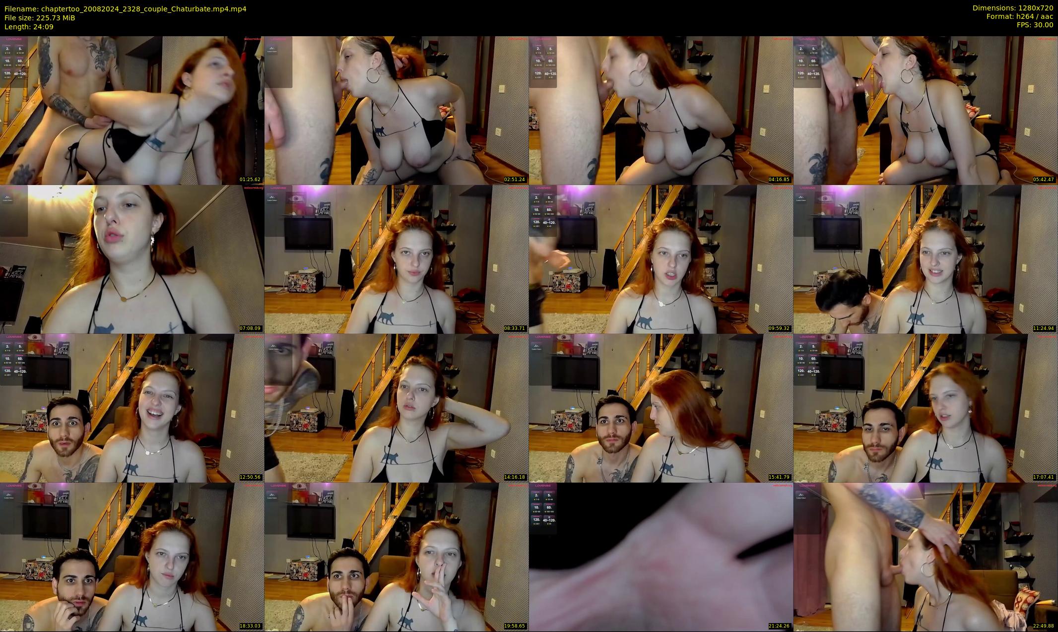 chaptertoo — 25 minute Chaturbate couple cam show recording, 720p, Aug 20, 2024