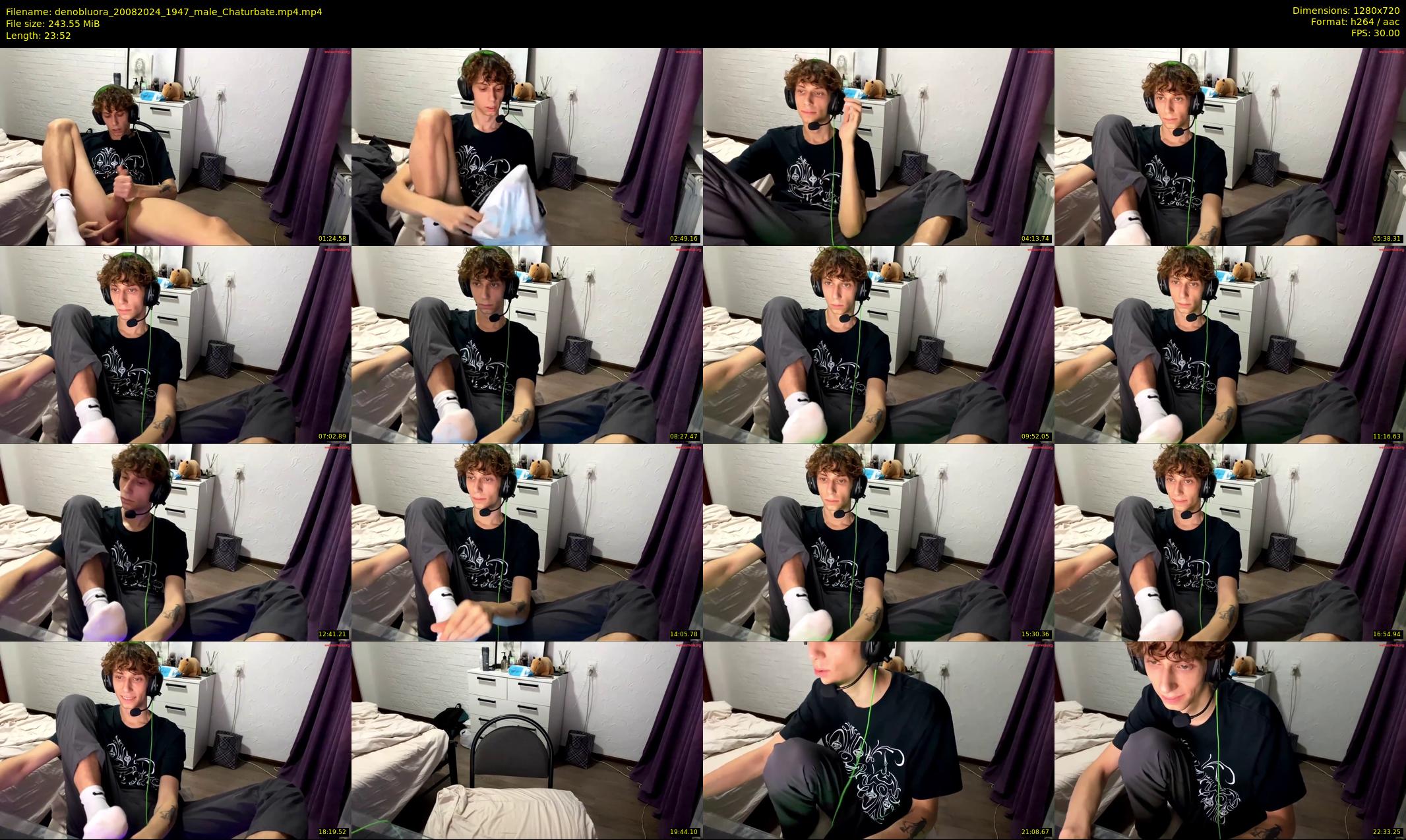 denobluora — 24 minute Chaturbate male cam show recording, 720p, Aug 20, 2024