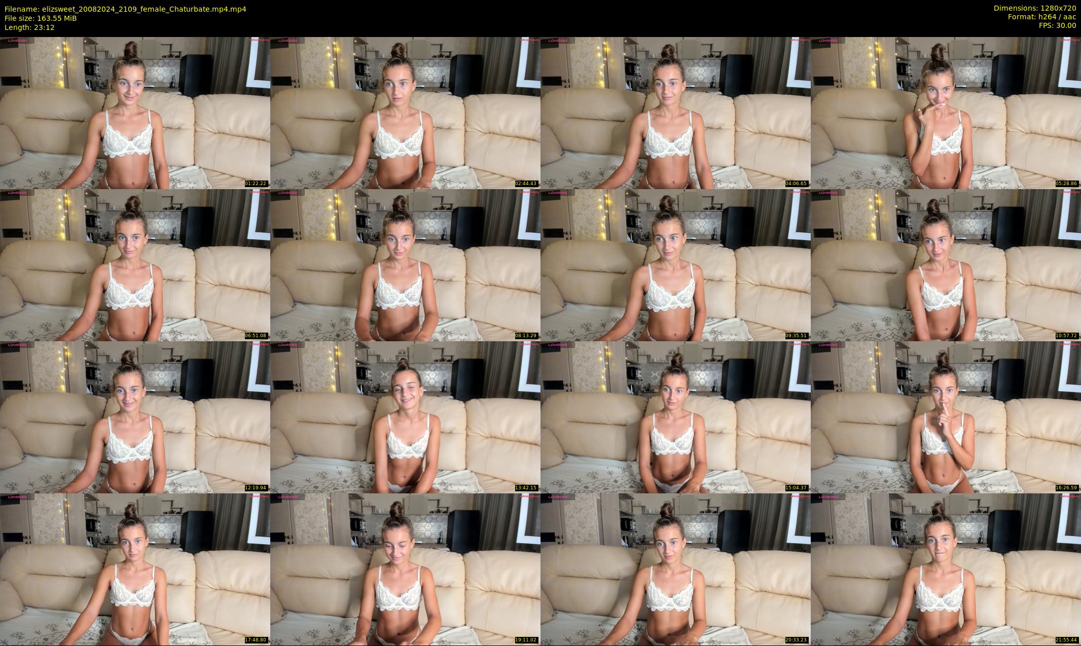 elizsweet — 24 minute Chaturbate female cam show recording, 720p, Aug 20, 2024