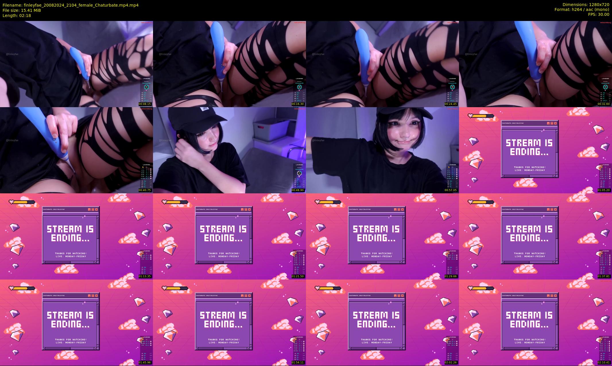 finleyfae — 3 minute Chaturbate female cam show recording, 720p, Aug 20, 2024