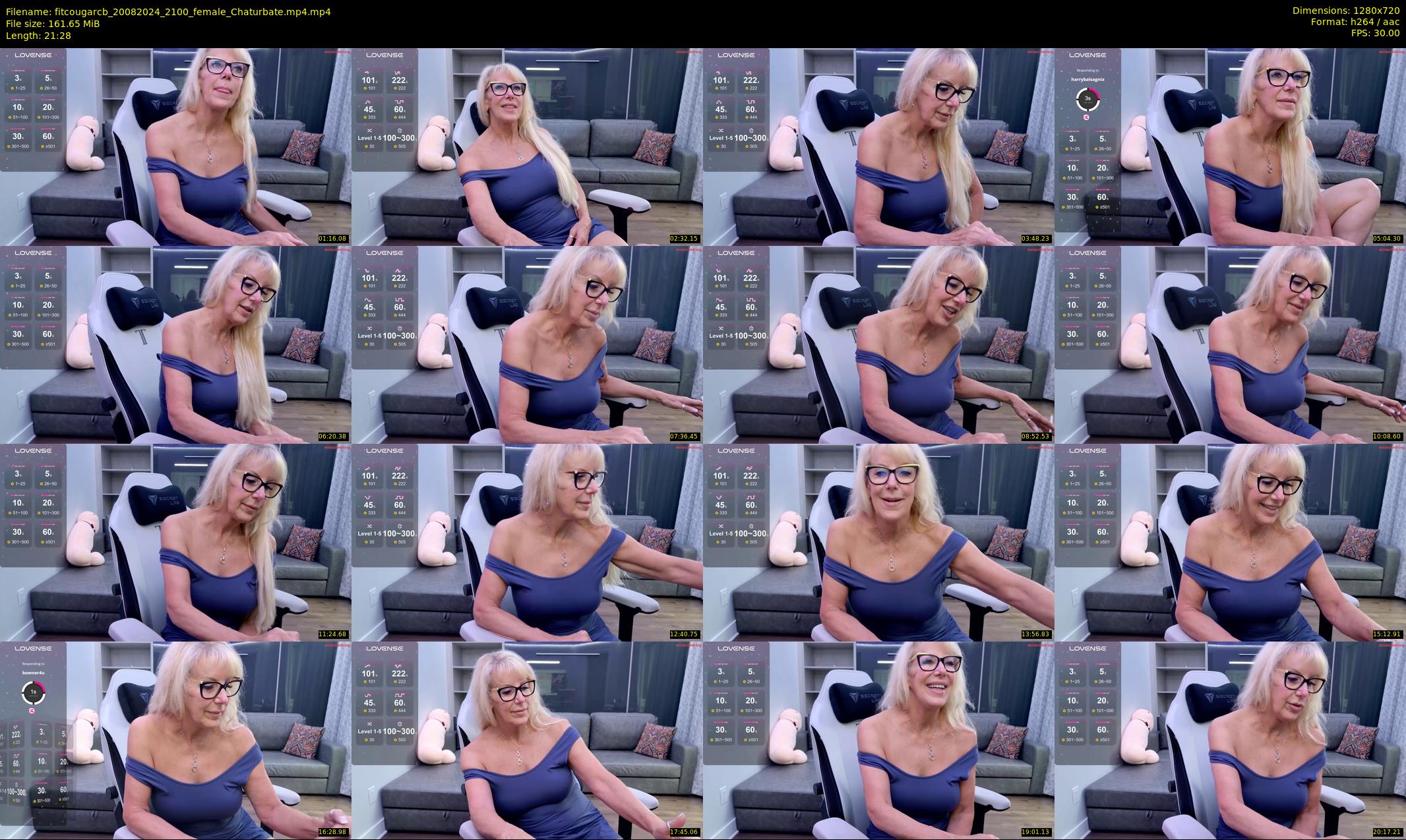 fitcougarcb — 22 minute Chaturbate female cam show recording, 720p, Aug 20, 2024