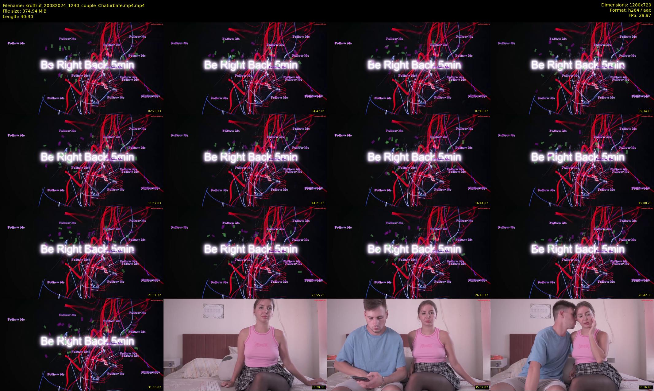 krutfrut — 41 minute Chaturbate couple cam show recording, 720p, Aug 20, 2024