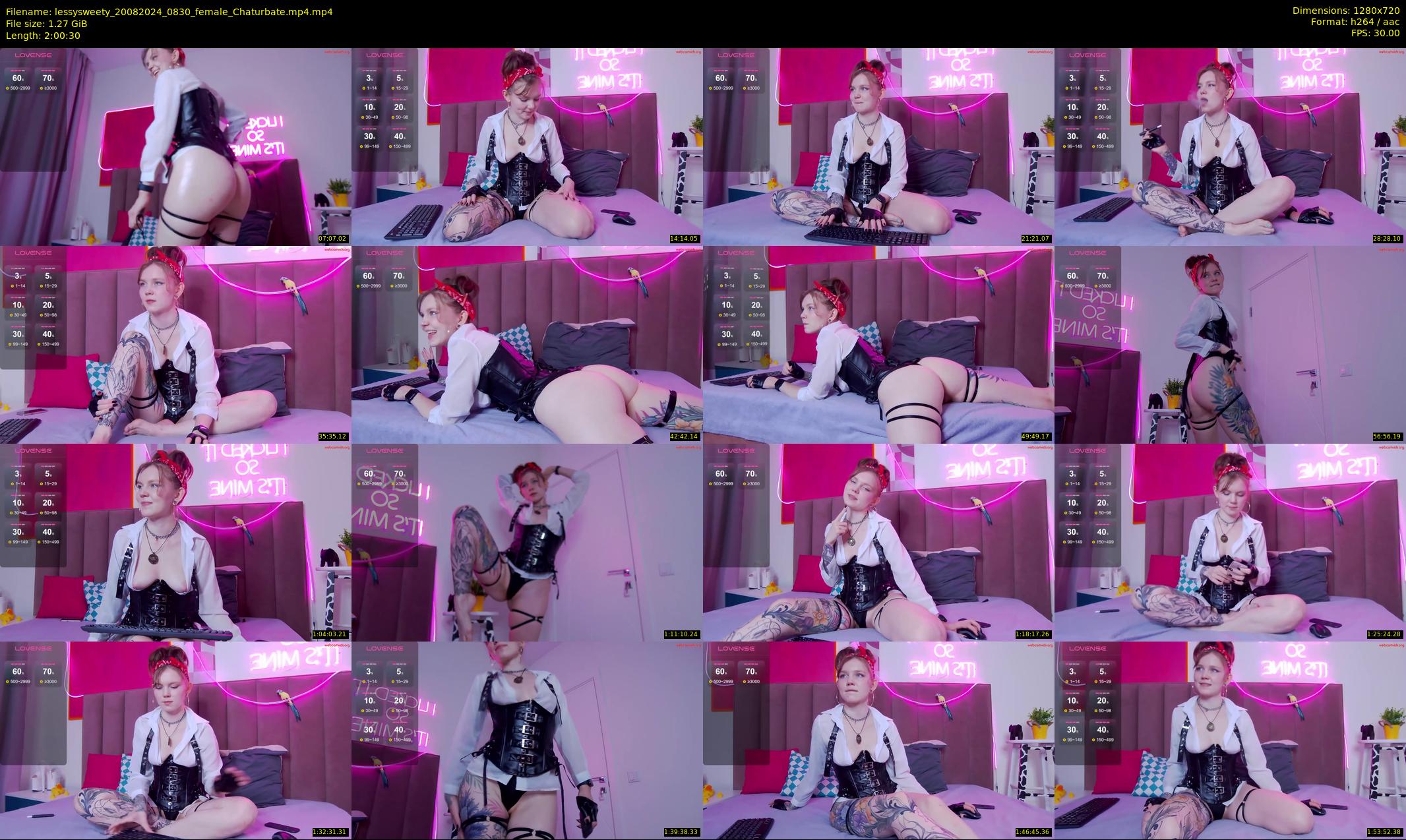 lessysweety — 121 minute Chaturbate female cam show recording, 720p, Aug 20, 2024