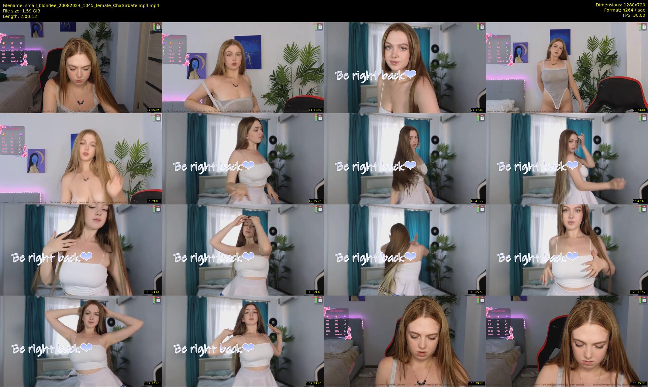 small_blondee — 121 minute Chaturbate female cam show recording, 720p, Aug 20, 2024