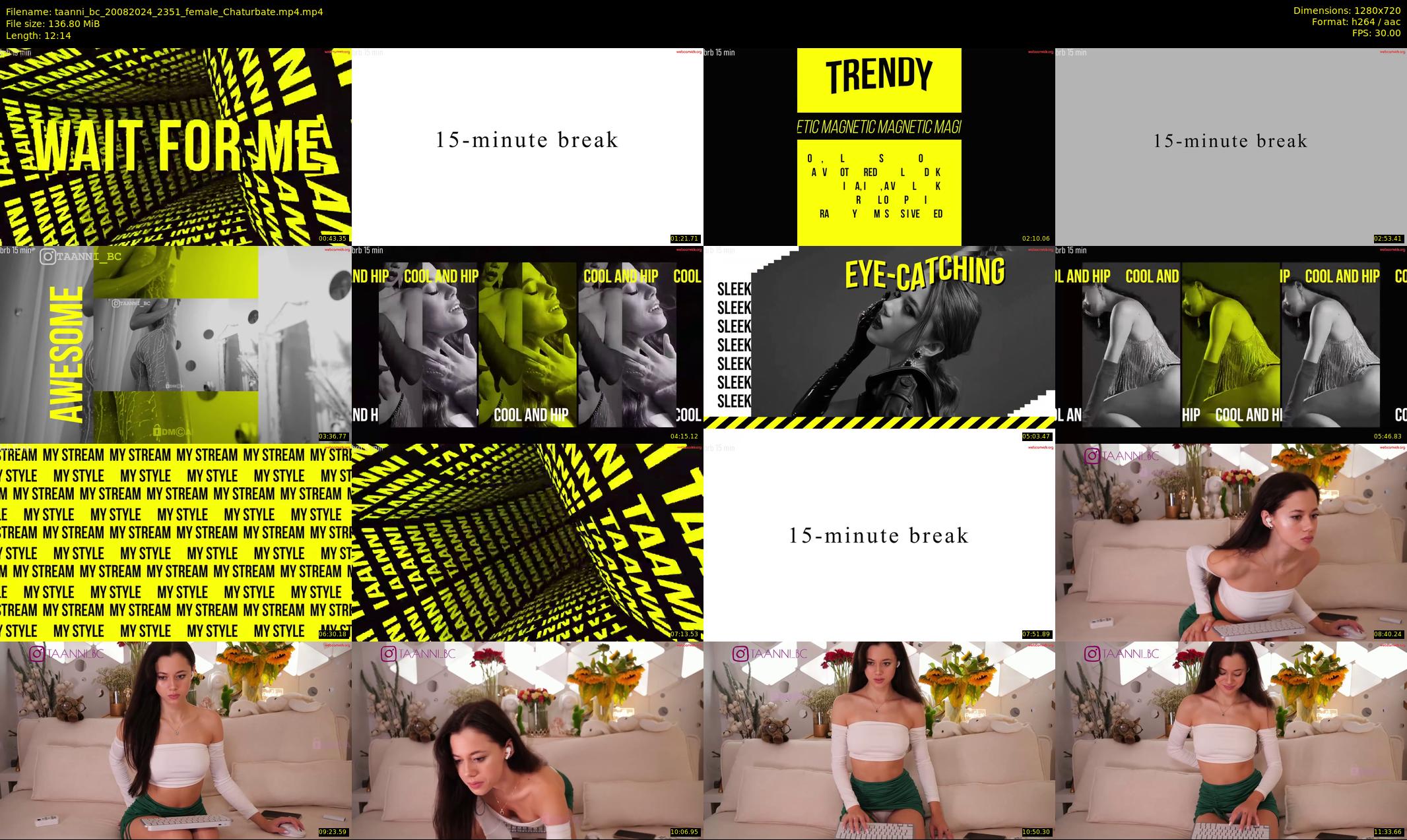 taanni_bc — 13 minute Chaturbate female cam show recording, 720p, Aug 20, 2024